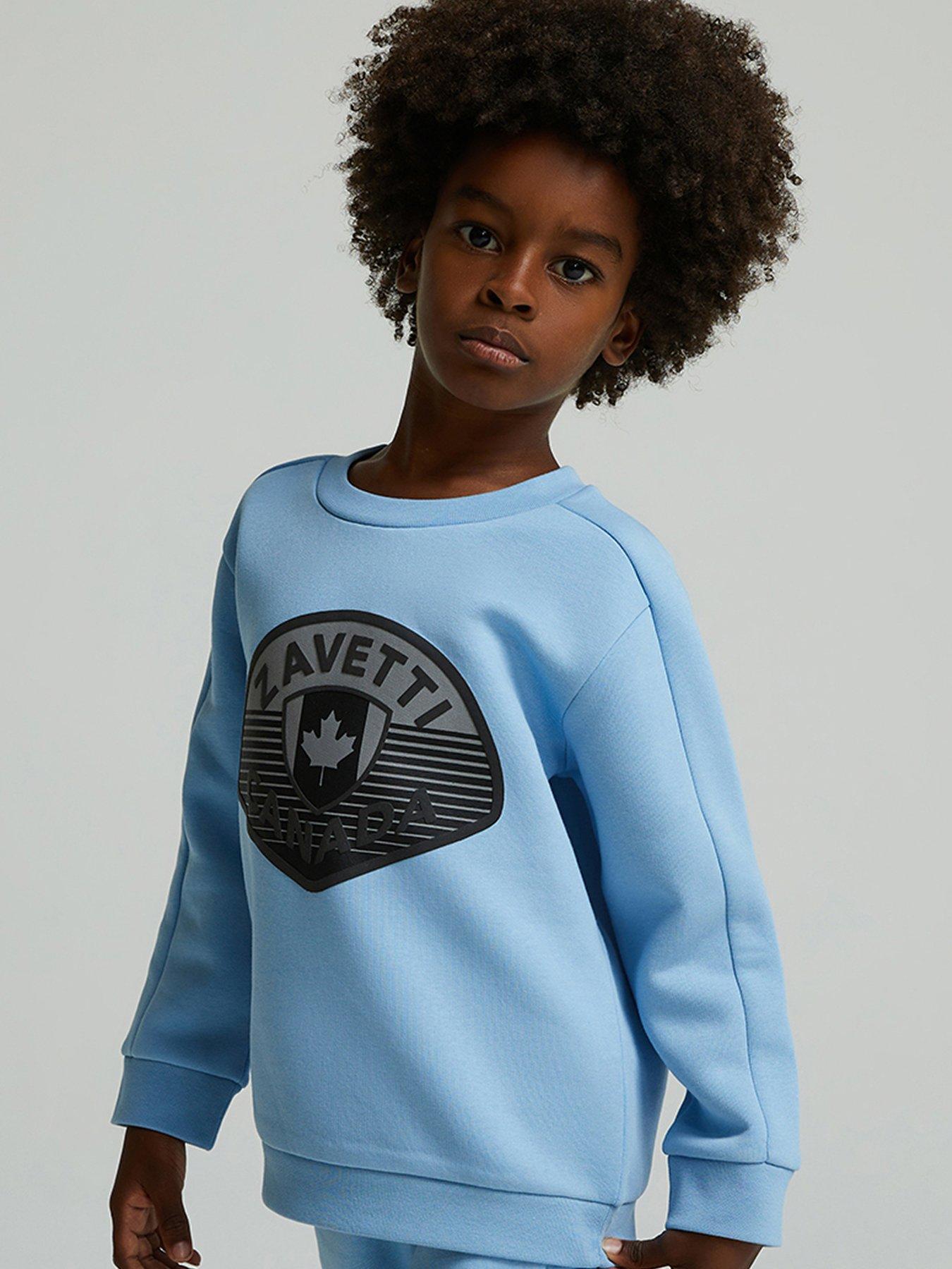 Image 3 of 6 of Zavetti Canada Younger Boys Botticini Reflective Sweat Suit - Blue