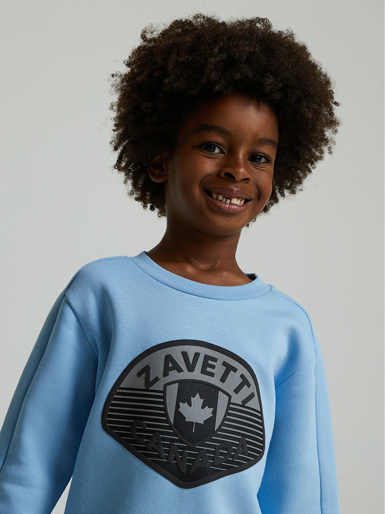 Image 4 of 6 of Zavetti Canada Younger Boys Botticini Reflective Sweat Suit - Blue
