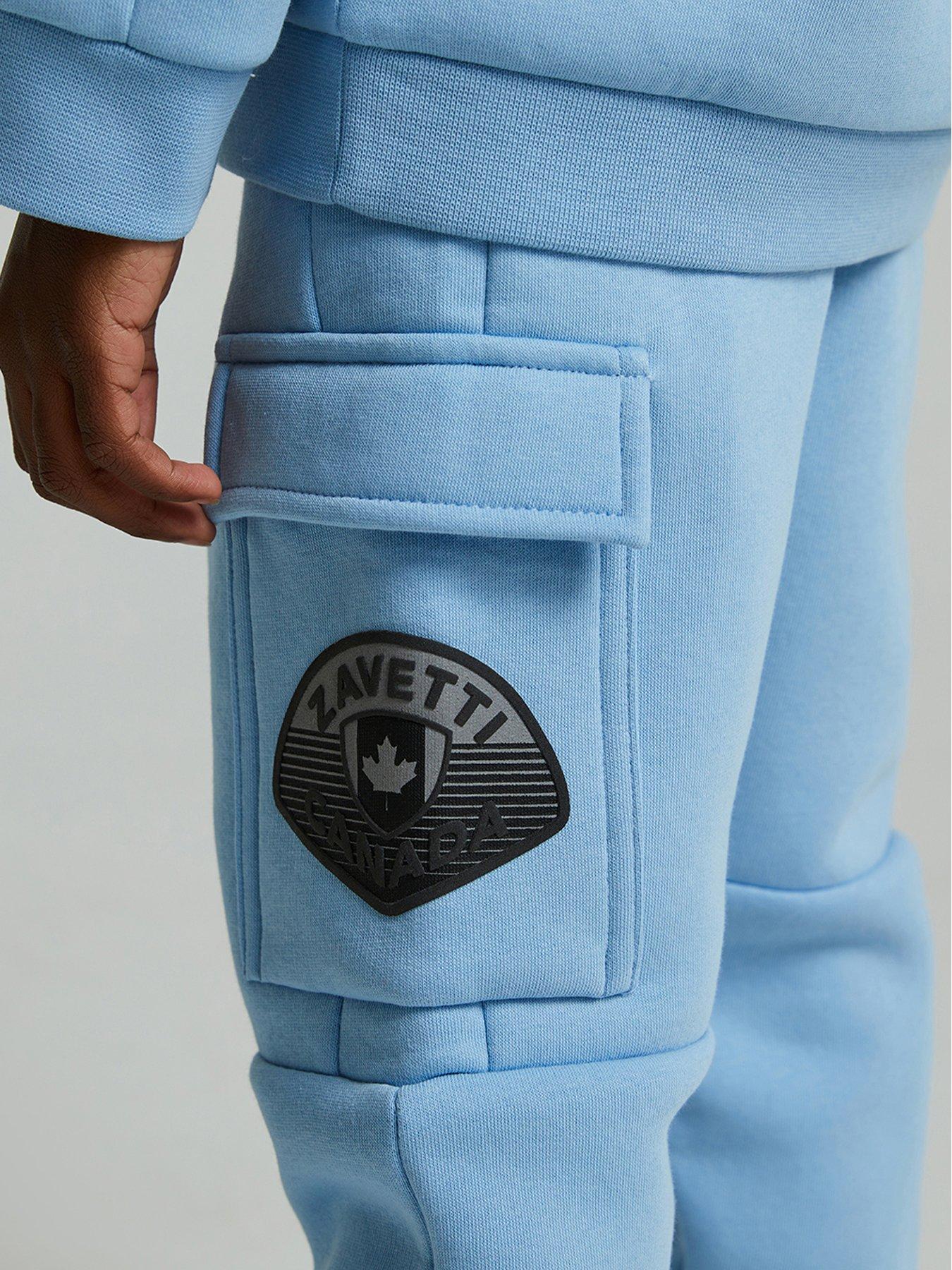Image 6 of 6 of Zavetti Canada Younger Boys Botticini Reflective Sweat Suit - Blue