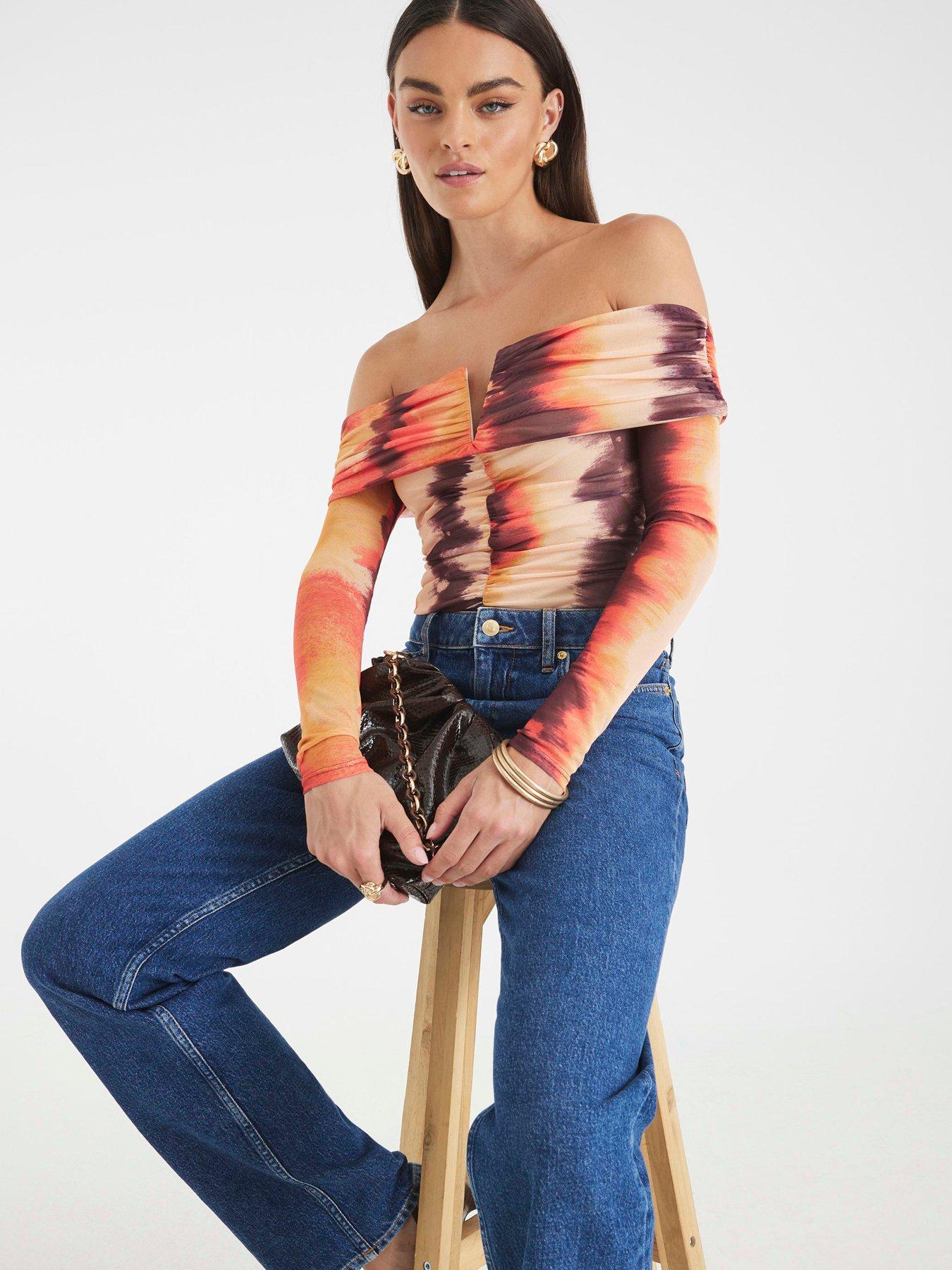 river-island-long-sleeve-mesh-body-red