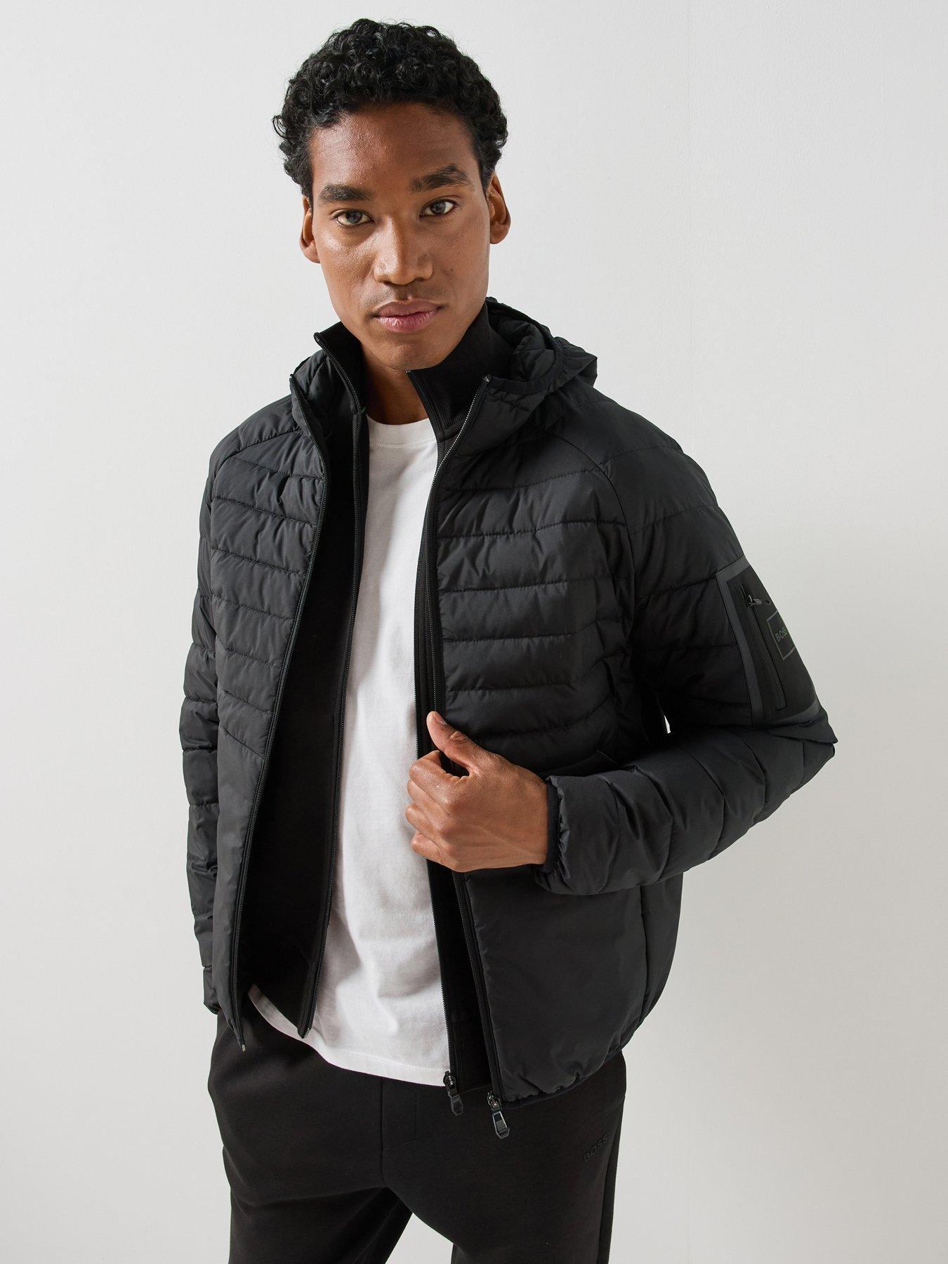 Image 1 of 6 of BOSS Boss Urbanex Regular Fit Light Quilted Hooded Jacket