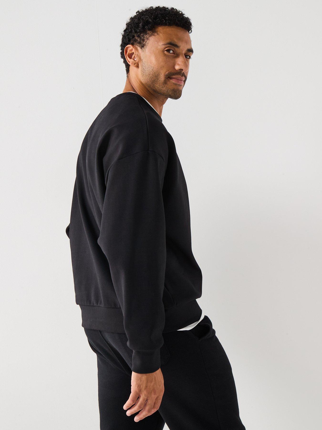 boss-stenson-zone-oversize-fit-city-crew-sweatshirt-blackstillFront