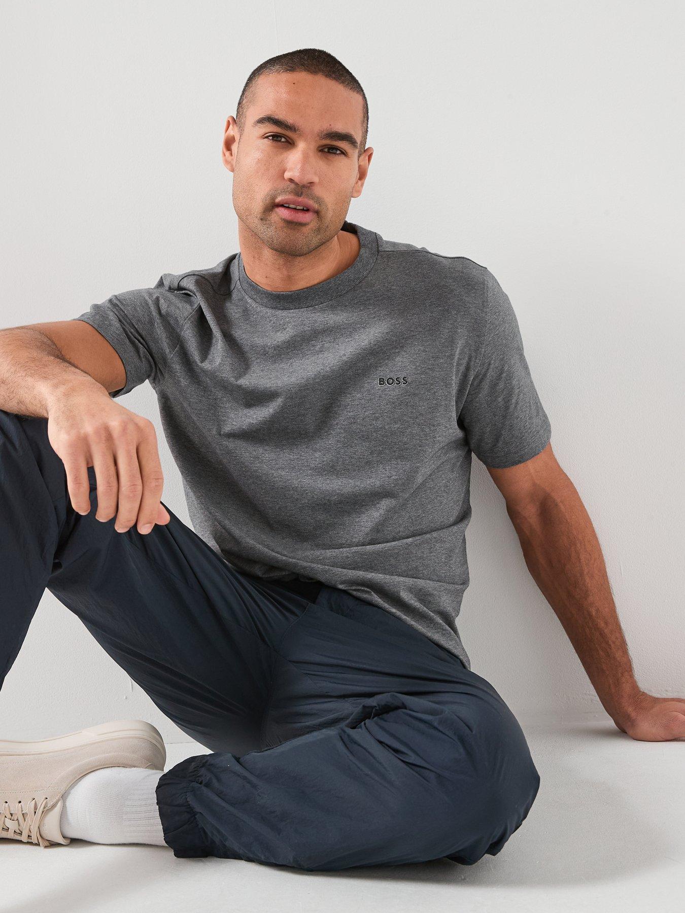 boss-regular-fit-t-shirt-dark-greydetail