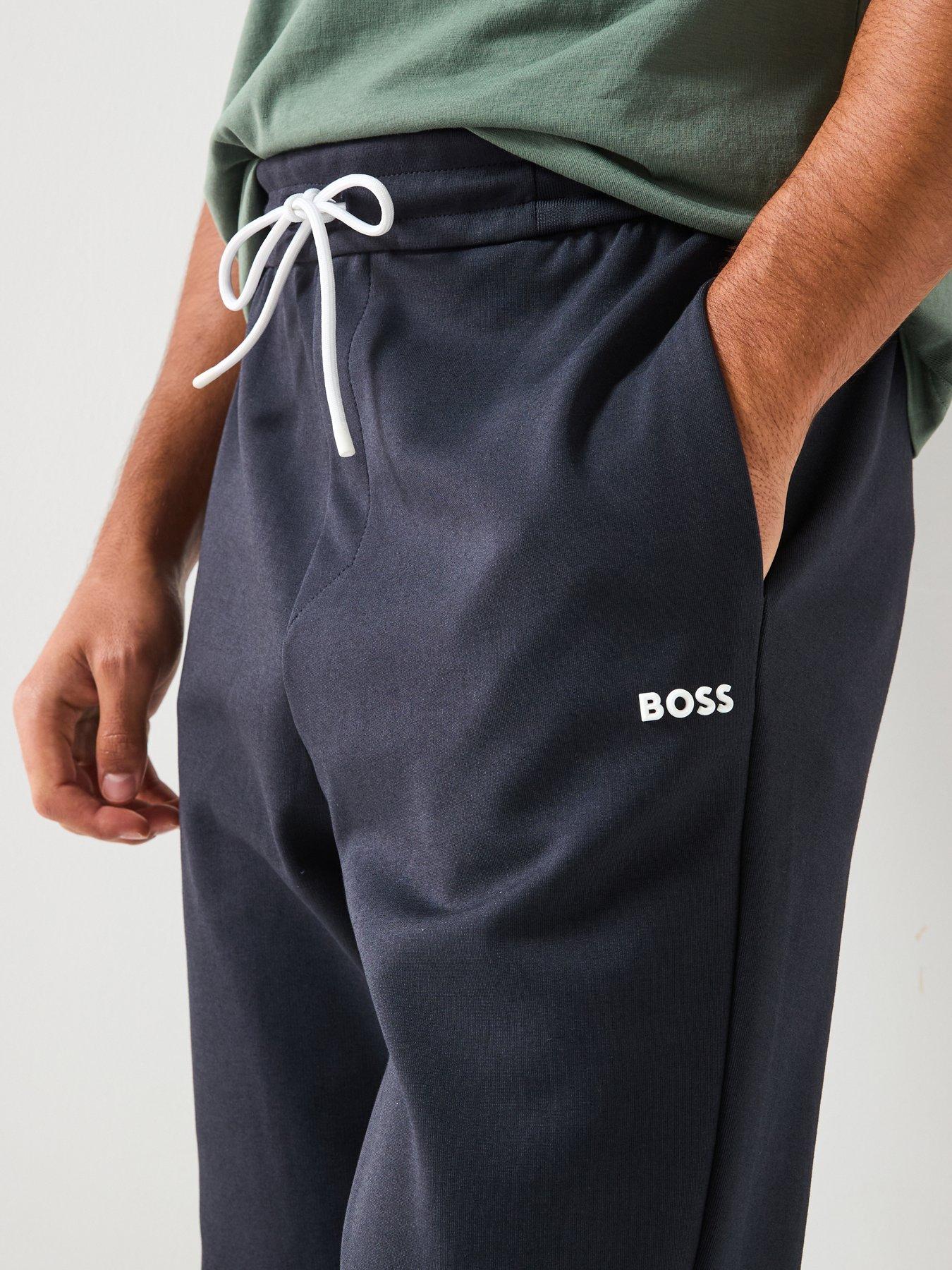 Image 4 of 5 of BOSS Pants Zone Regular Fit Cuff Joggers - Navy