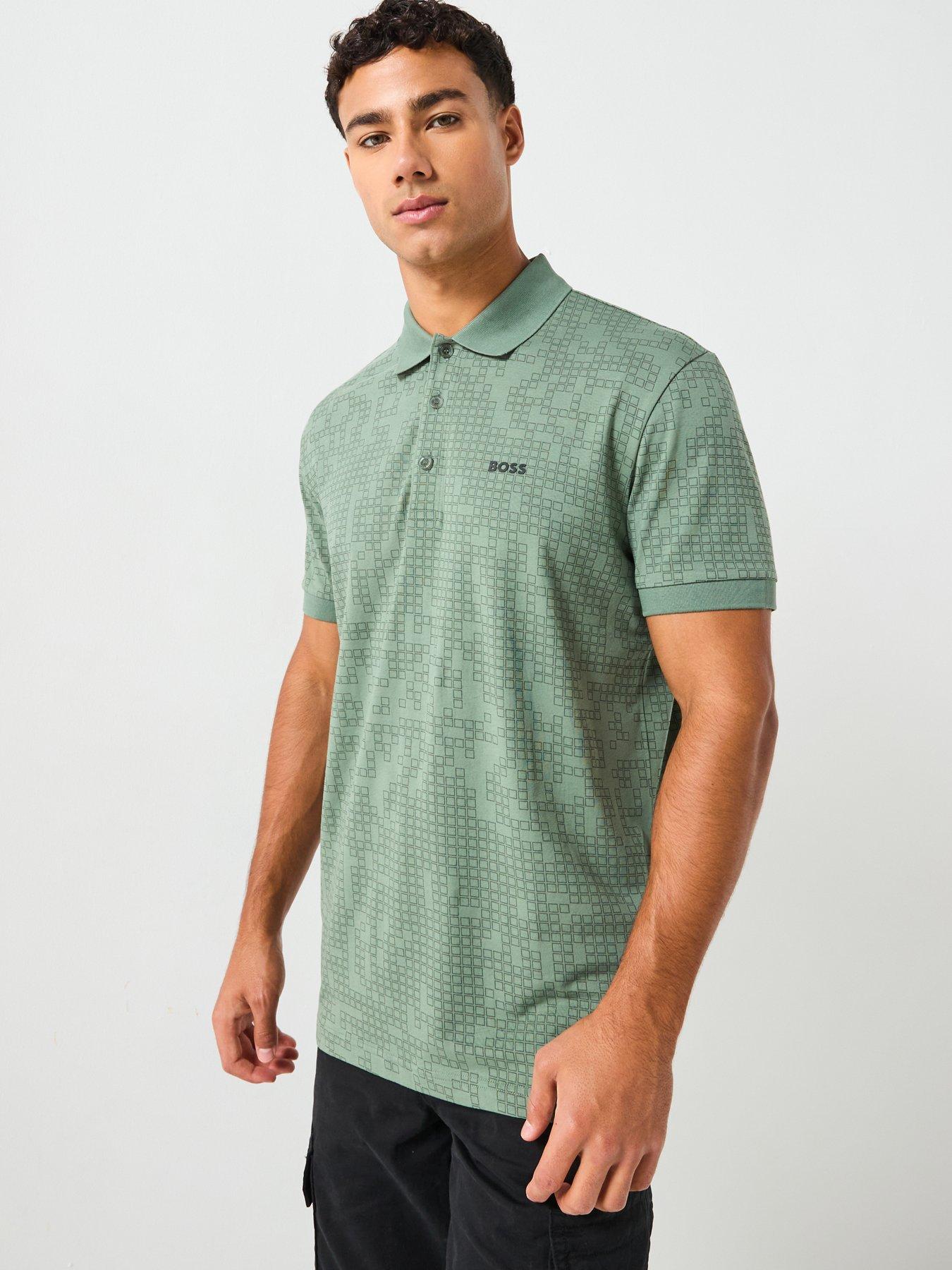 BOSS Polo Ao Zone Cotton Polo Shirt - Green