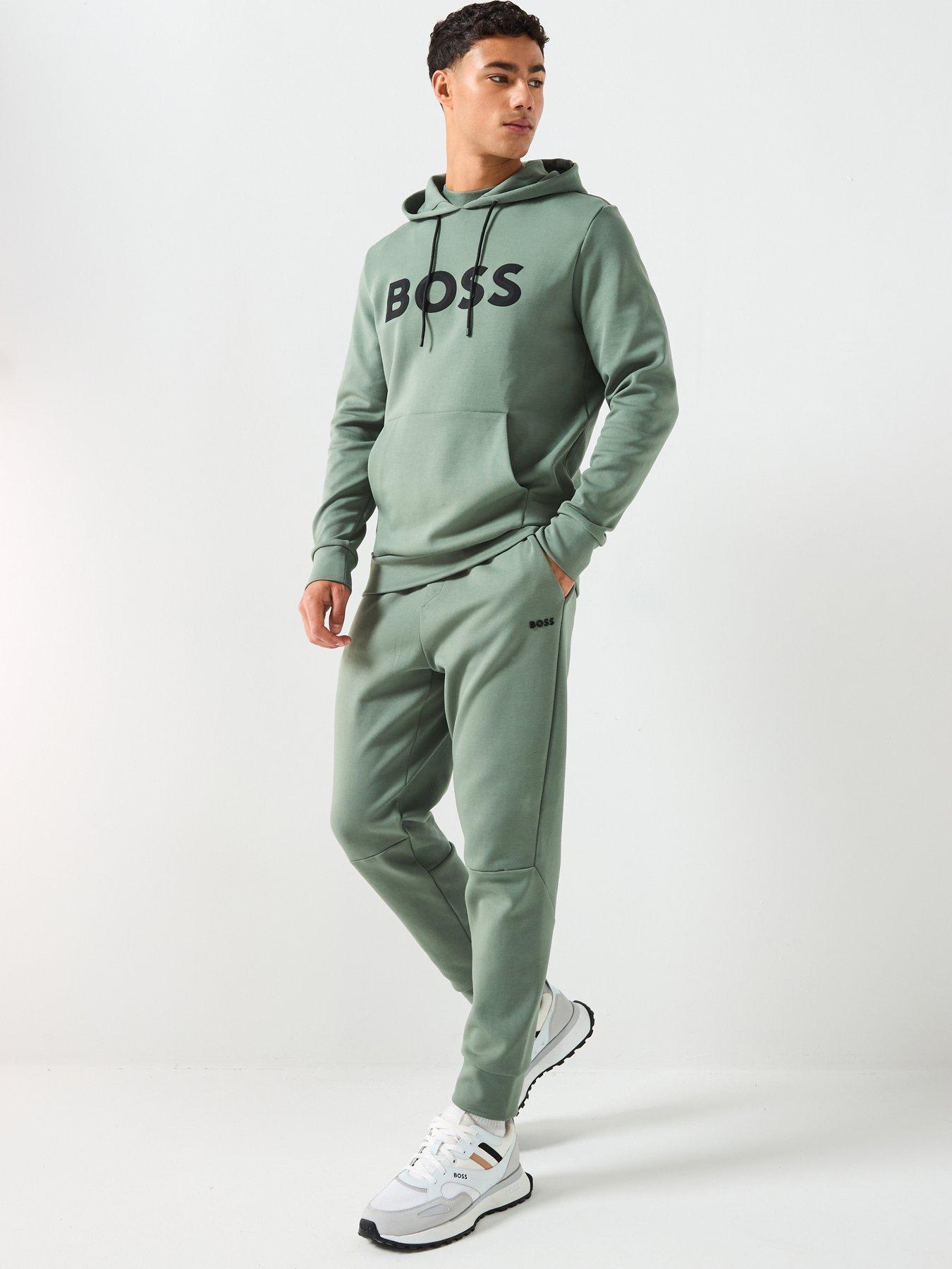 Image 3 of 5 of BOSS Soody Zone Regular Fit 3D Logo Hoodie - Green