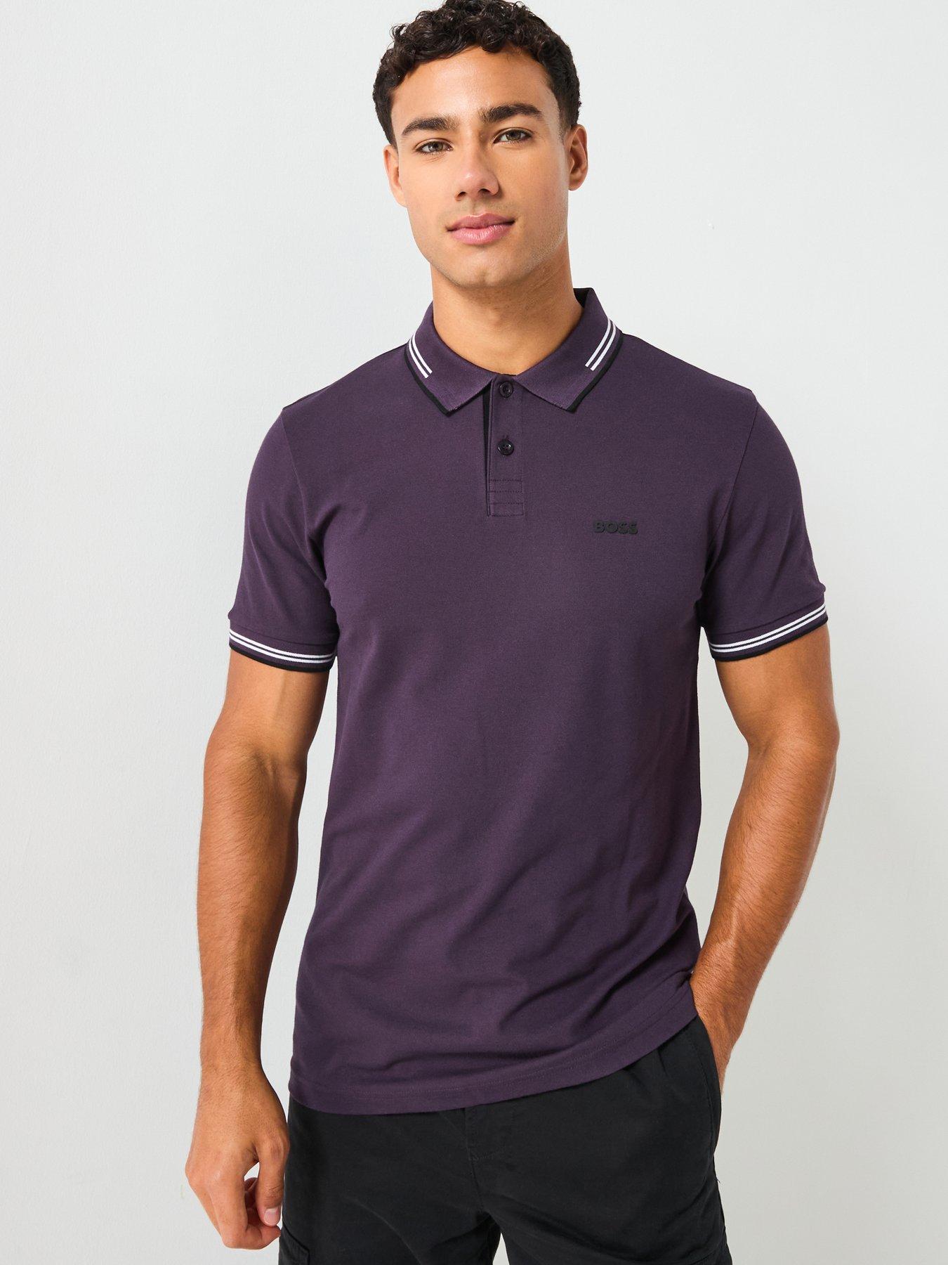 BOSS Paul Slim Fit Polo Shirt - Purple