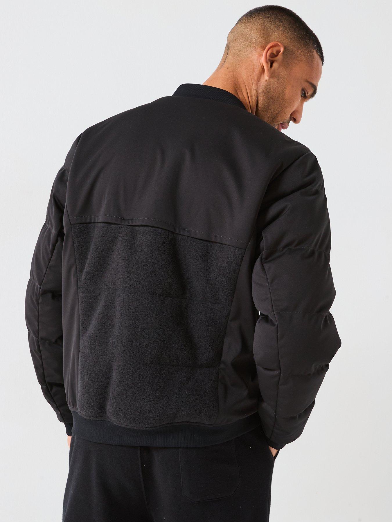 boss-fleeced-front-bomber-jacket-blackstillFront