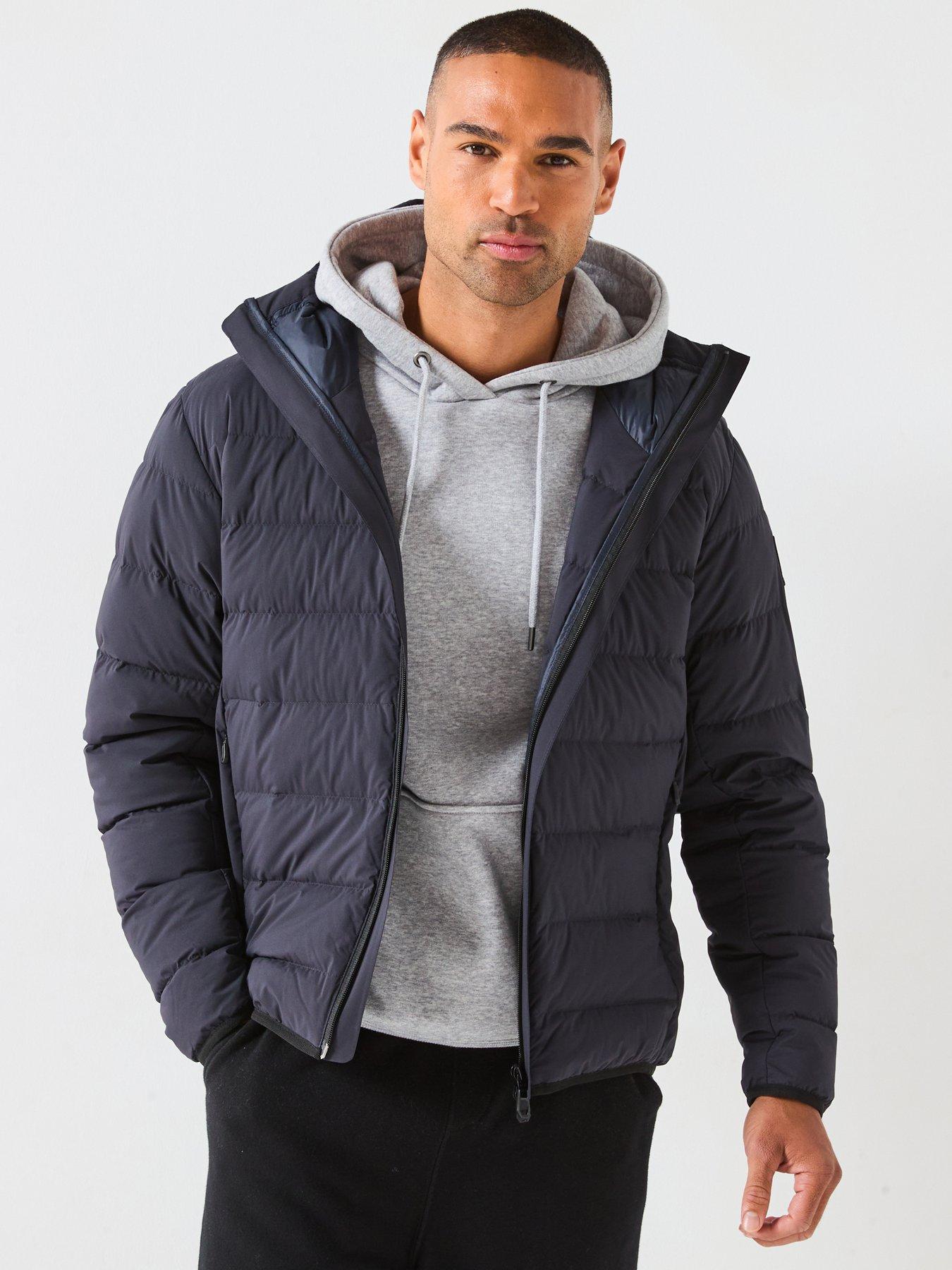 BOSS Riplite Light Padded Hood Jacket - Navy