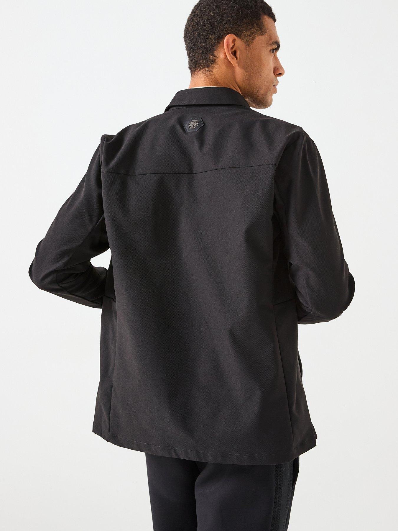 Image 2 of 6 of BOSS Future Relaxed Fit Bb Emblem Button Through Overshirt - Black