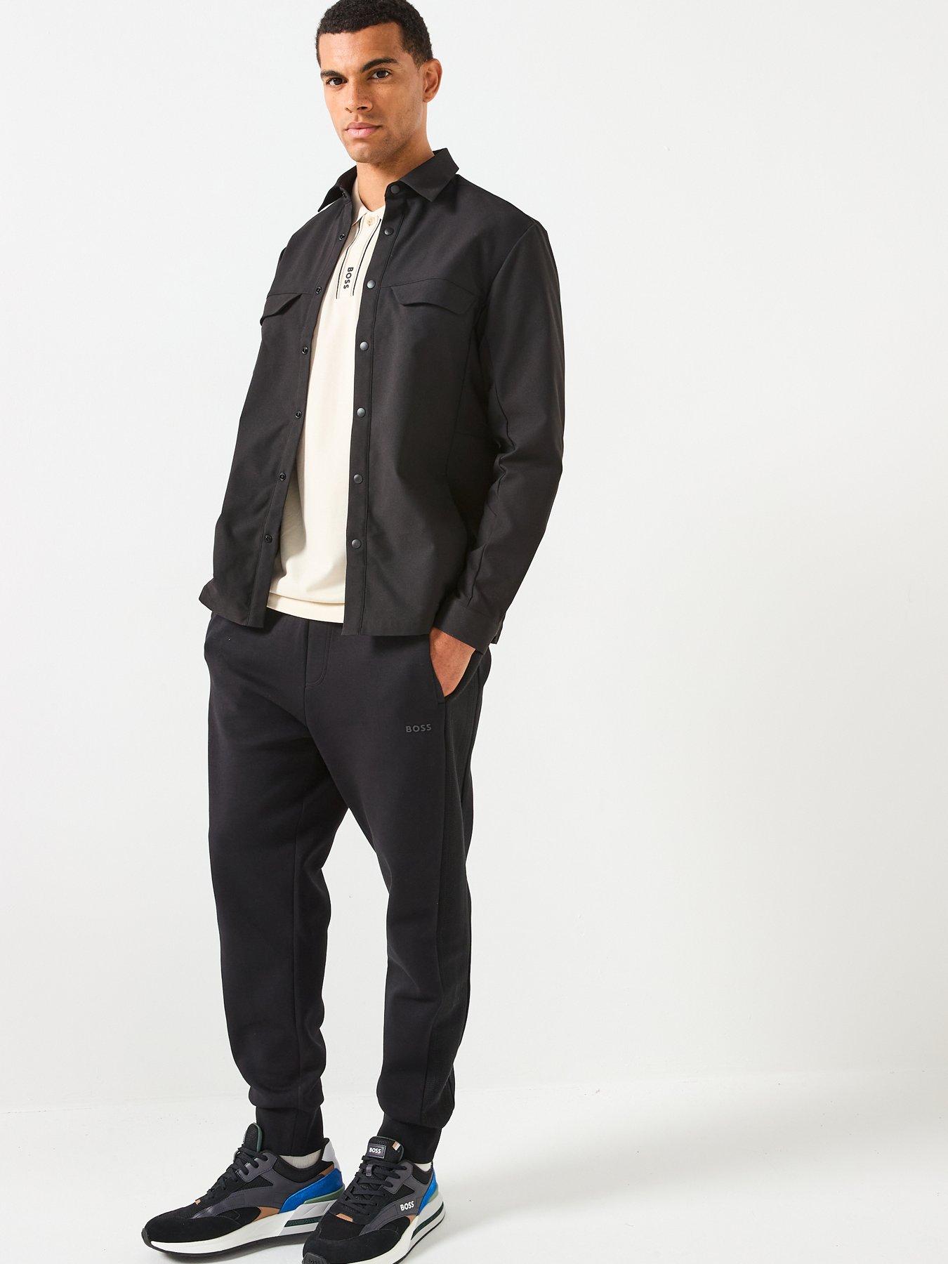 Image 3 of 6 of BOSS Future Relaxed Fit Bb Emblem Button Through Overshirt - Black