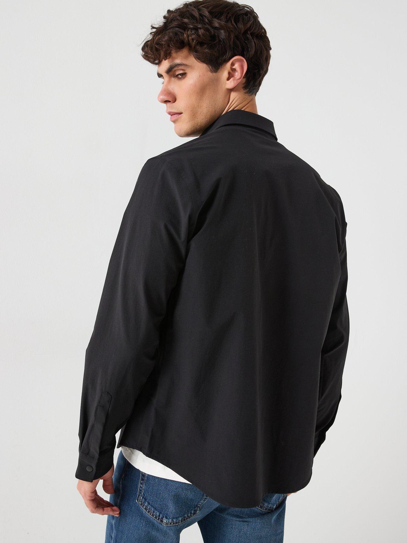 boss-clash-relaxed-fit-stretch-button-through-overshirt-blackstillFront