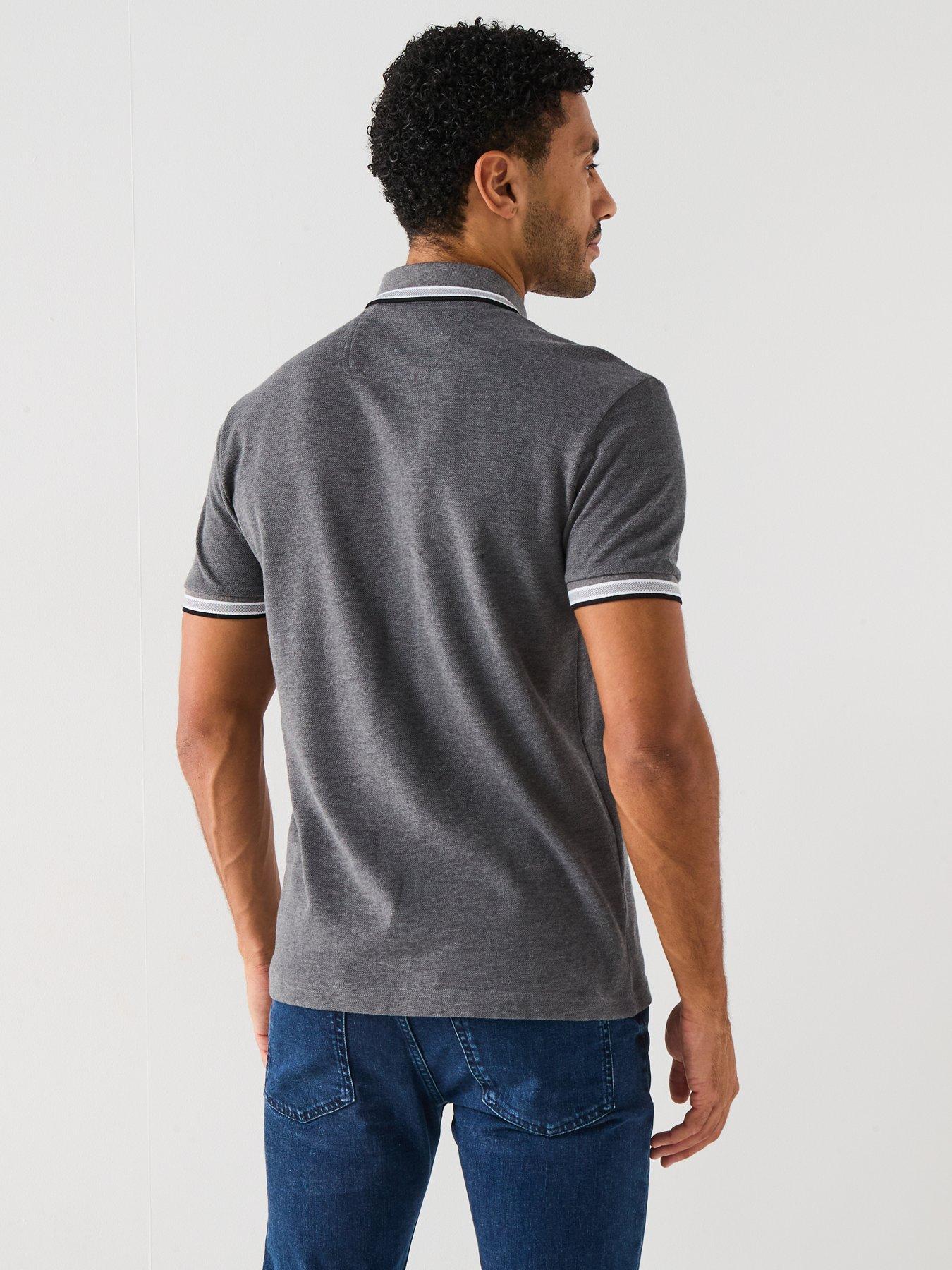 Image 2 of 5 of BOSS Paddy Tipping Polo Shirt - Dark Grey
