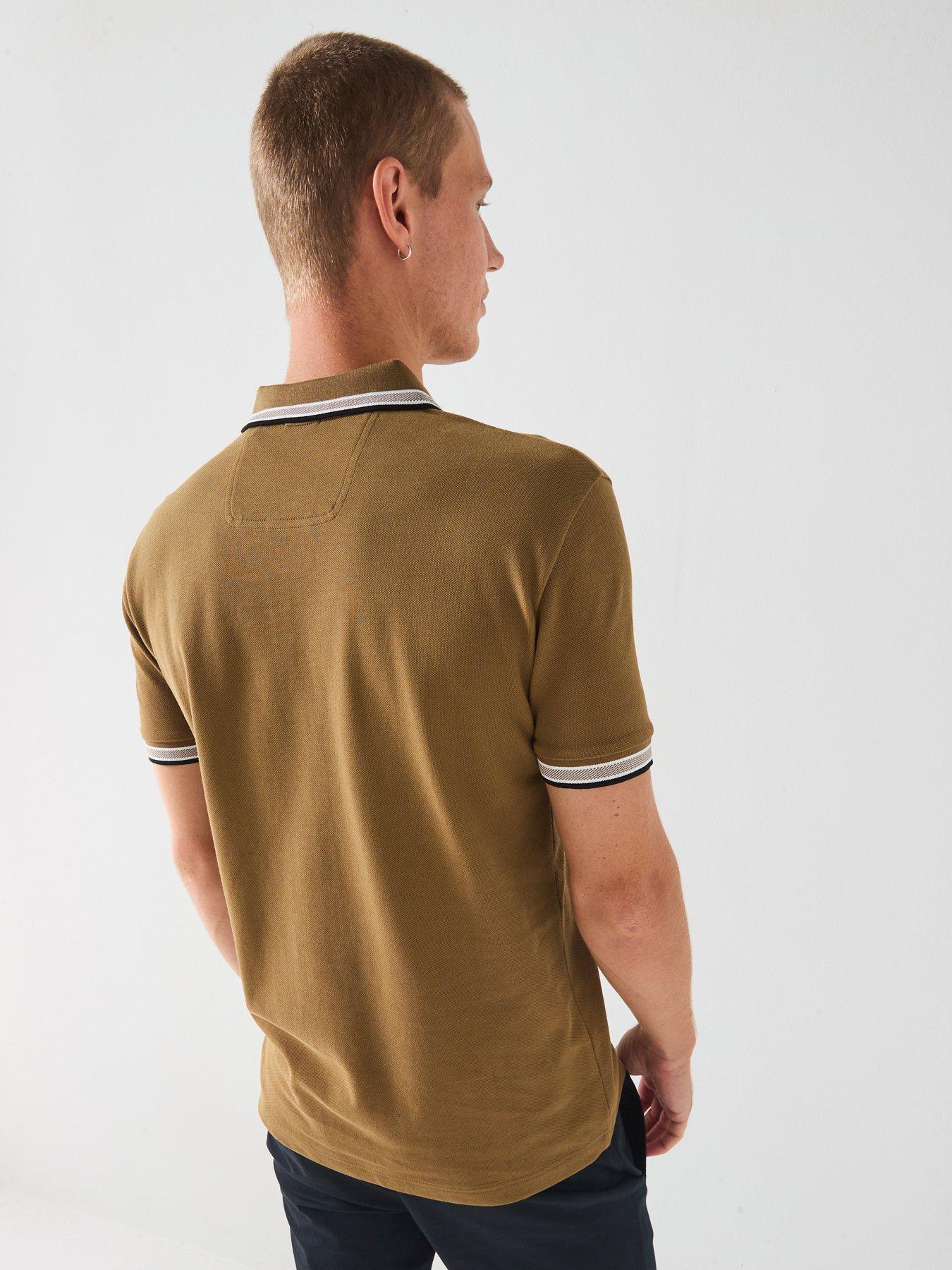Image 2 of 6 of BOSS Paddy Tipping Polo Shirt - Brown