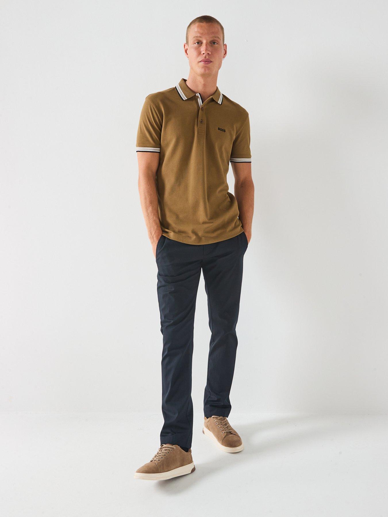 Image 3 of 6 of BOSS Paddy Tipping Polo Shirt - Brown