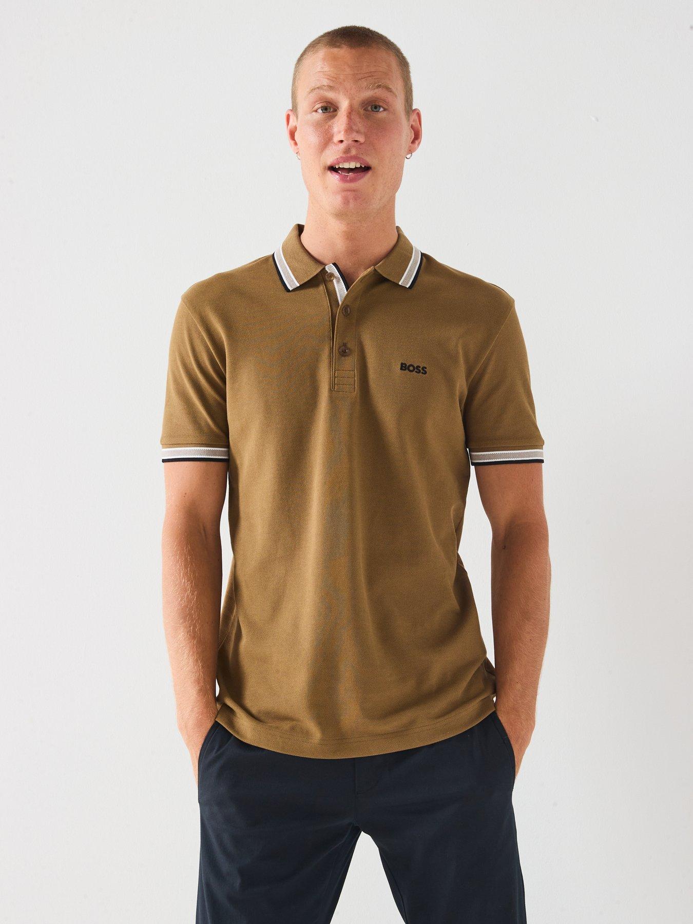 Image 5 of 6 of BOSS Paddy Tipping Polo Shirt - Brown
