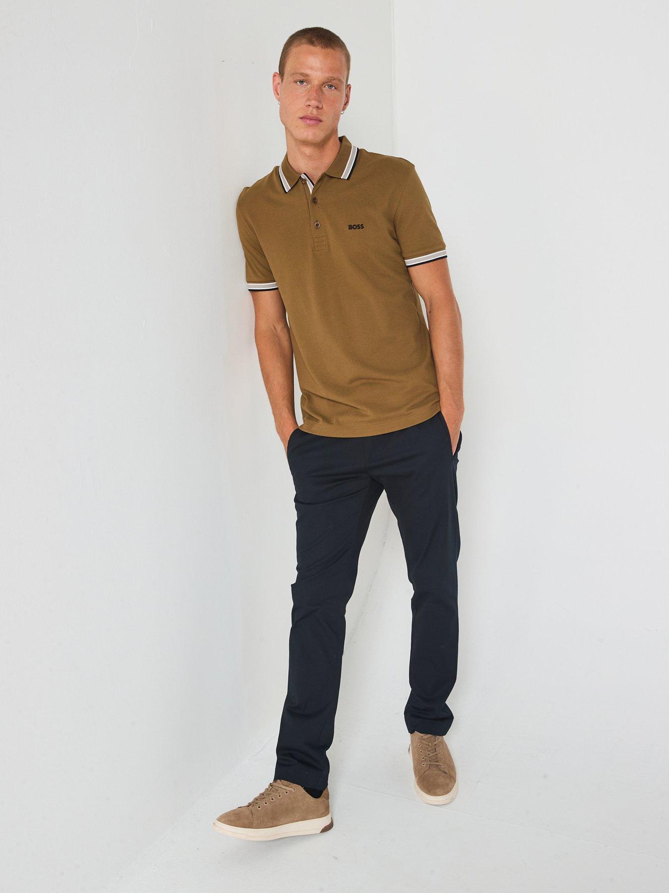 Image 6 of 6 of BOSS Paddy Tipping Polo Shirt - Brown