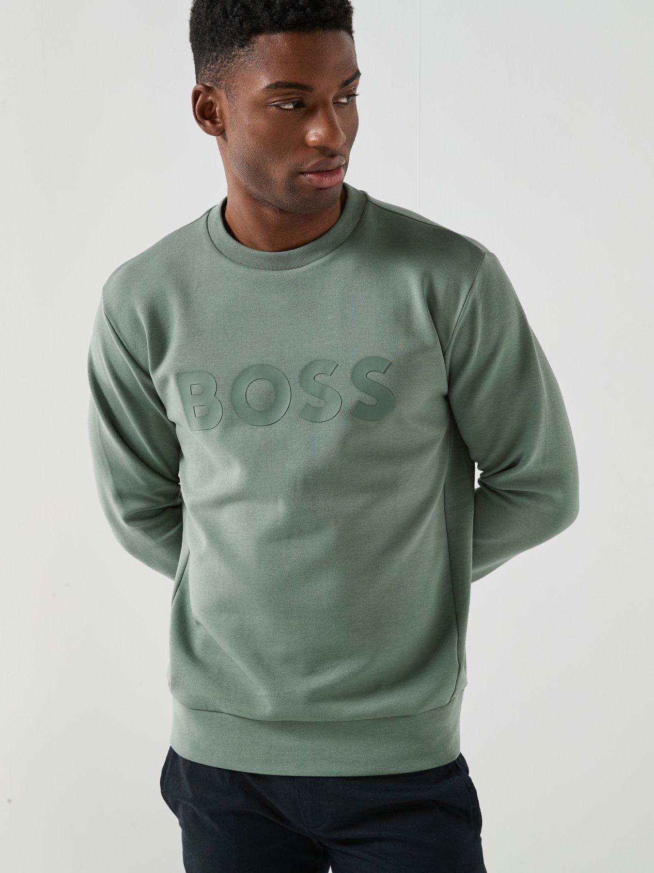 BOSS Salbo Chest Logo Crew Sweat - Green