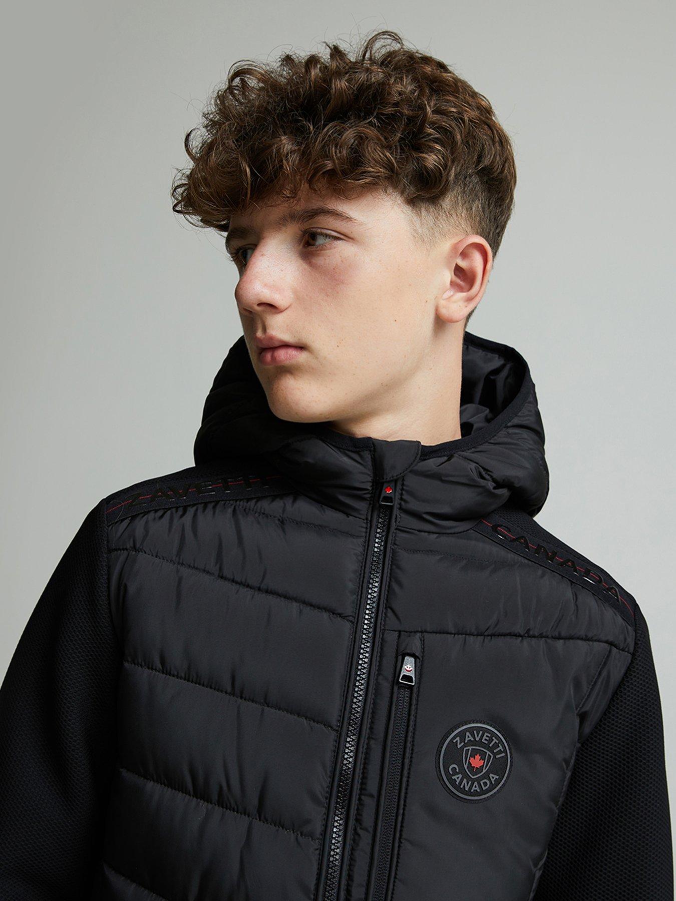 Image 5 of 5 of Zavetti Canada Junior Boys Senzito Hybrid Jacket - Black