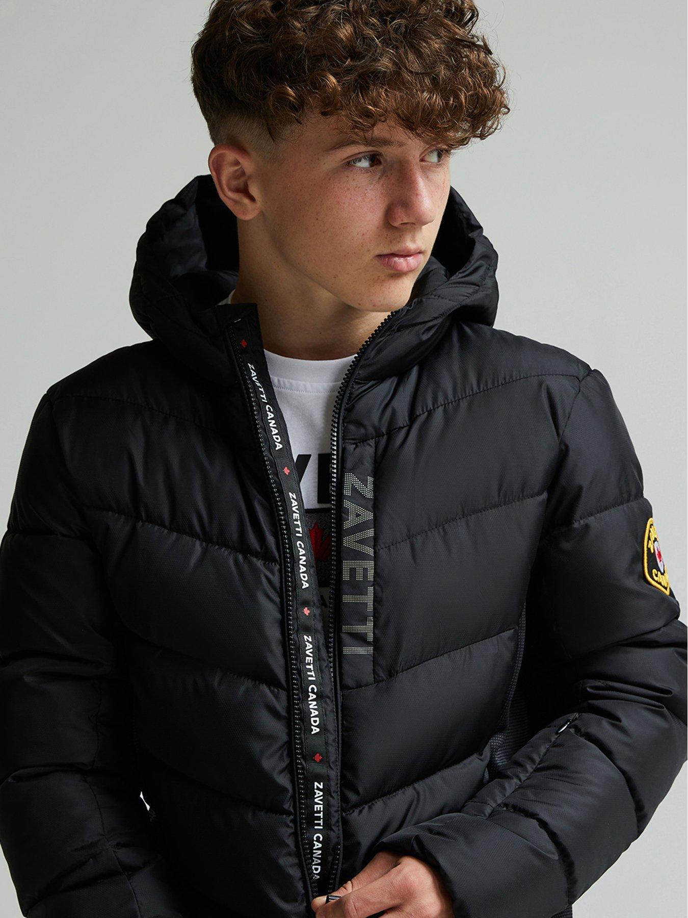 Image 4 of 5 of Zavetti Canada Junior Boys Fallori Hybrid Puffer Jacket - Black