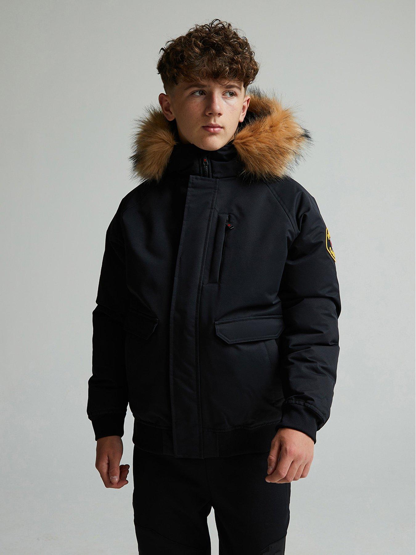 zavetti-canada-junior-boys-abelli-puffer-bomber-jacket-blackfront