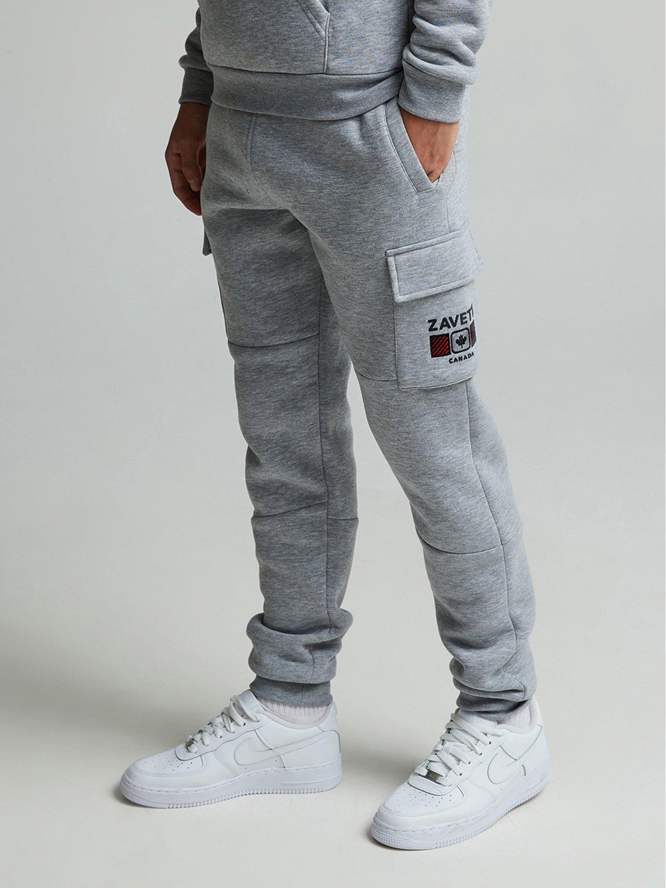 Zavetti Canada Junior Boys Ovello Chevron Joggers - Grey