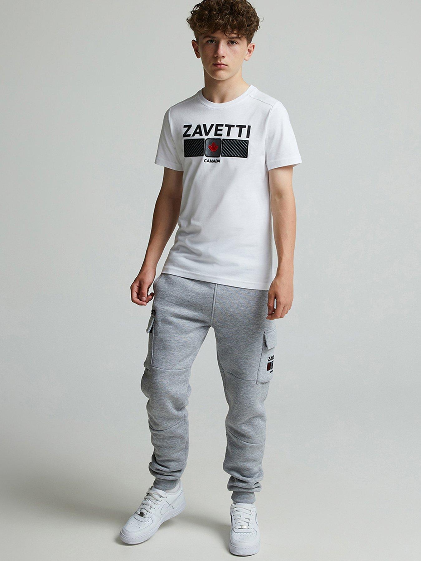 Image 2 of 5 of Zavetti Canada Junior Boys Ovello Chevron T-Shirt - White