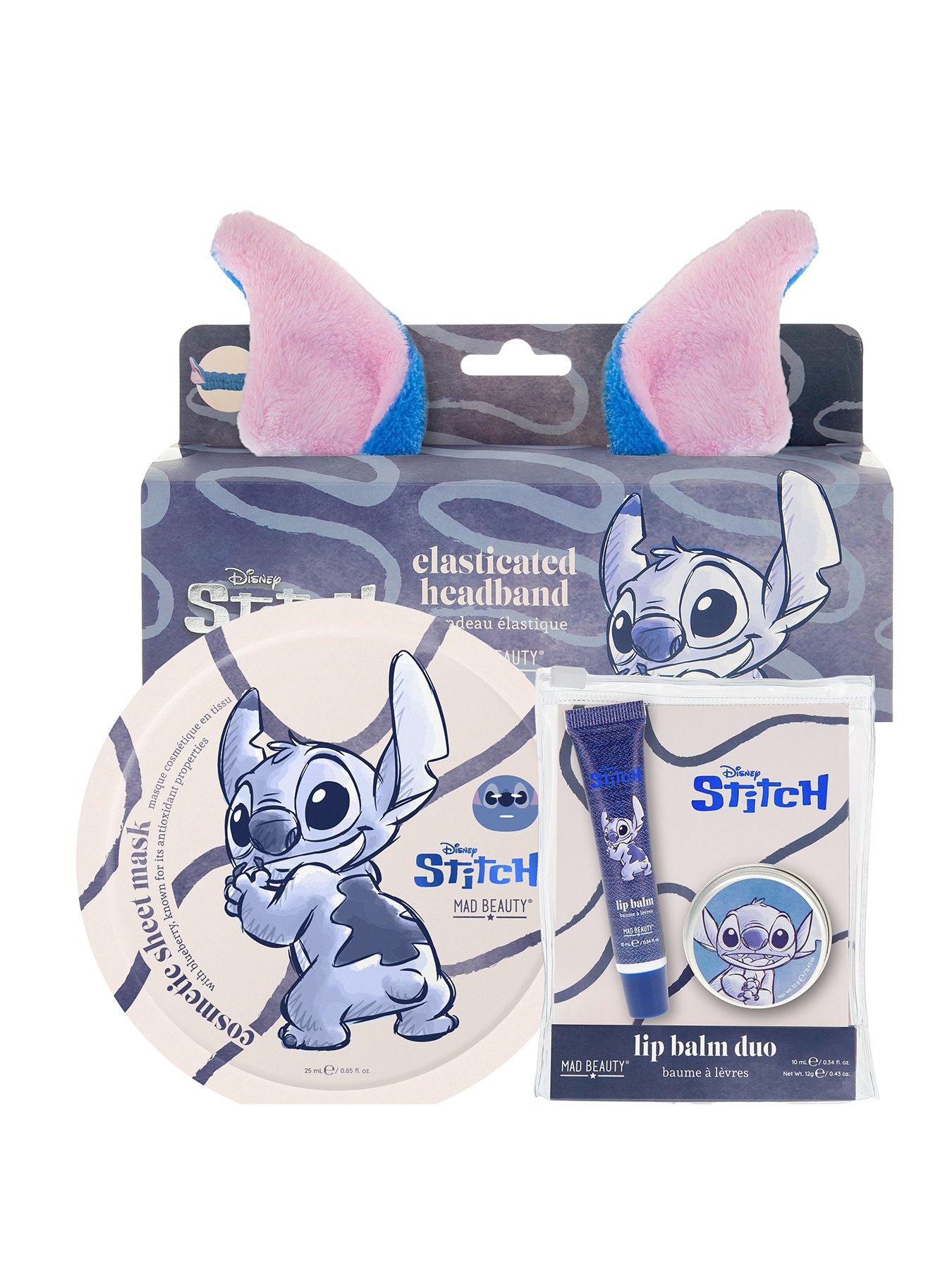 Image of Disney Stitch Stitch Denim Headband, Sheet Mask & Lip Balm