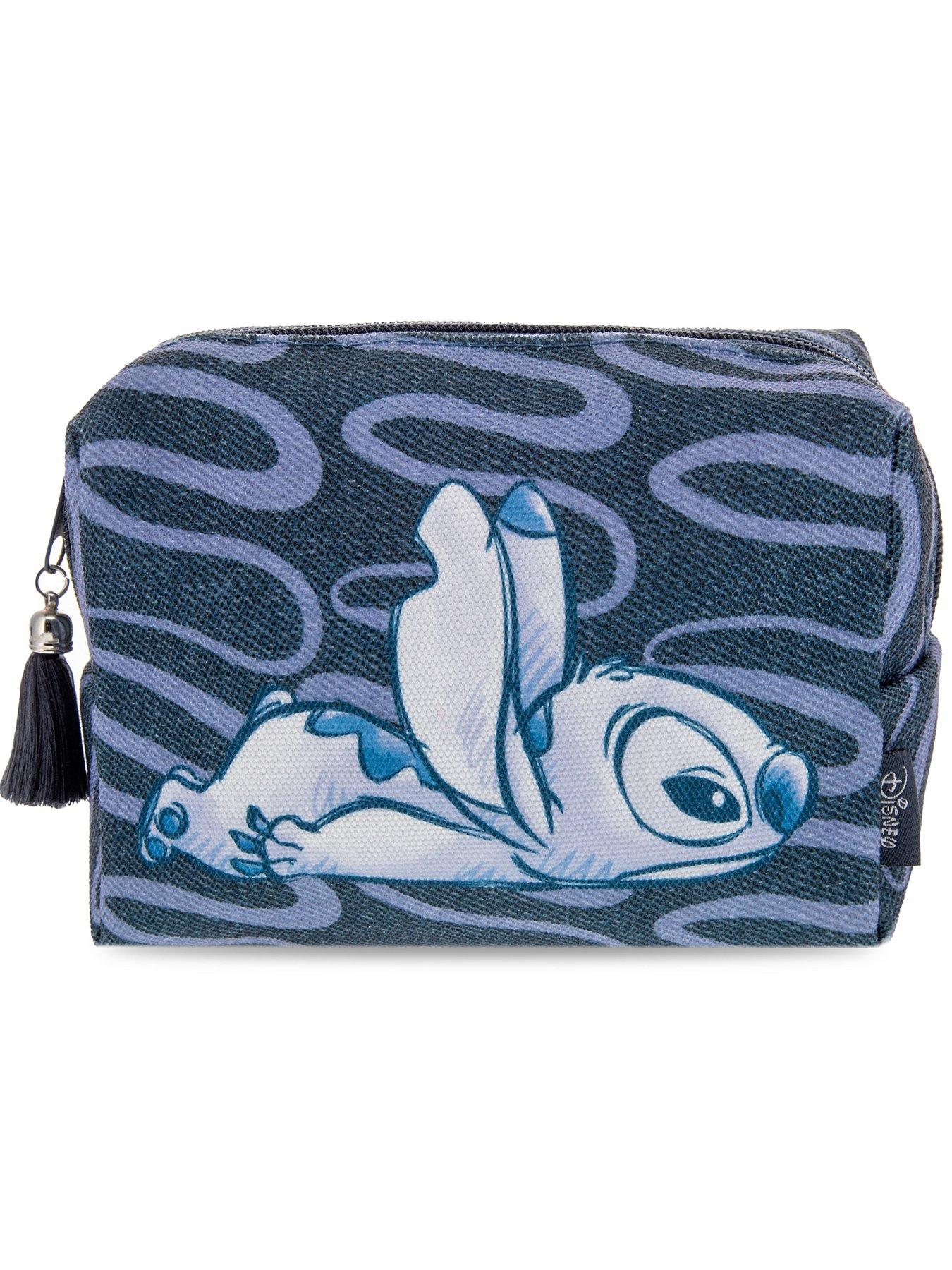 Image 2 of 5 of Disney Stitch Stitch Denim Cosmetic Bag &amp; Makeup Brush Set