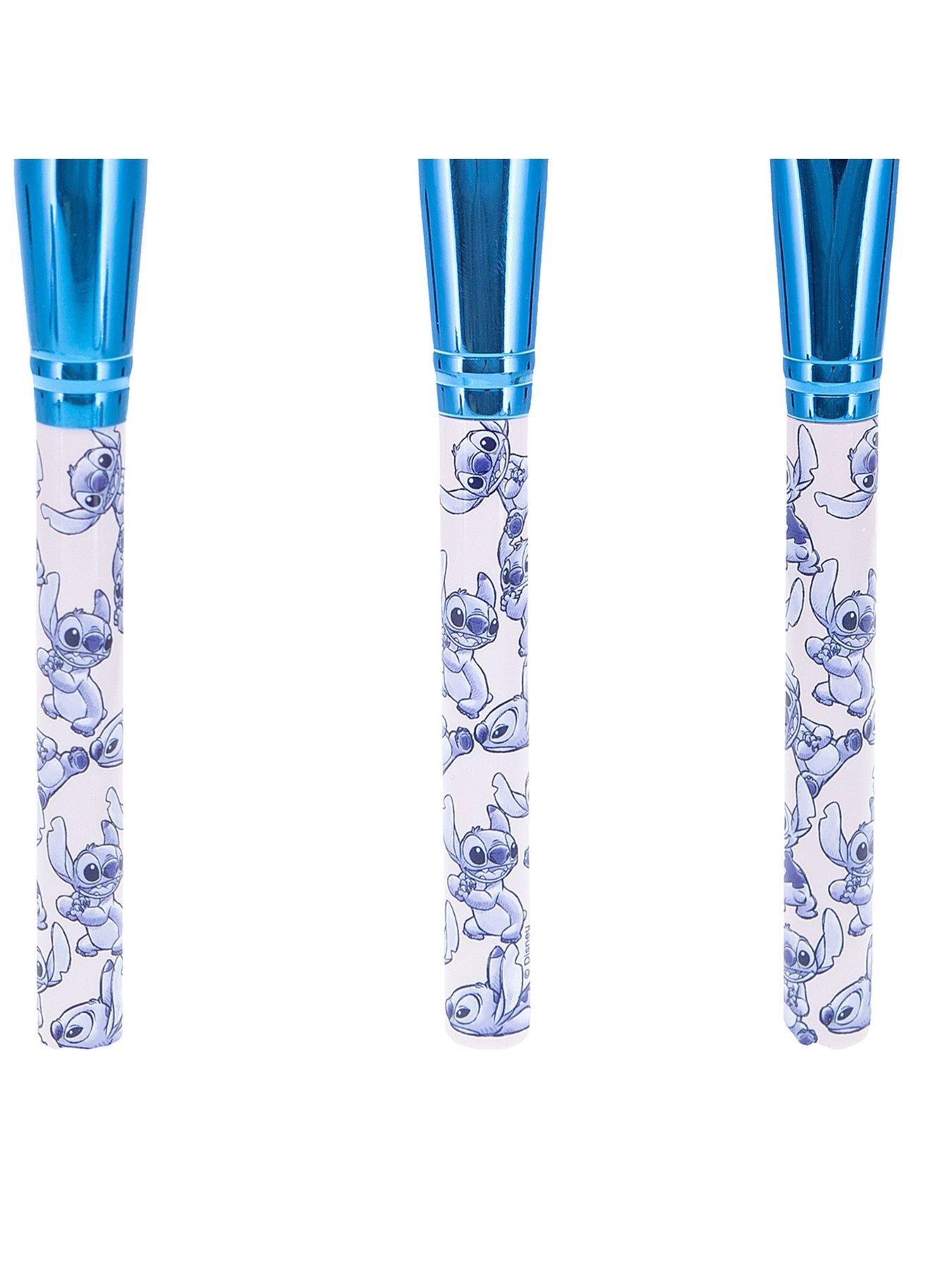 Image 4 of 5 of Disney Stitch Stitch Denim Cosmetic Bag &amp; Makeup Brush Set