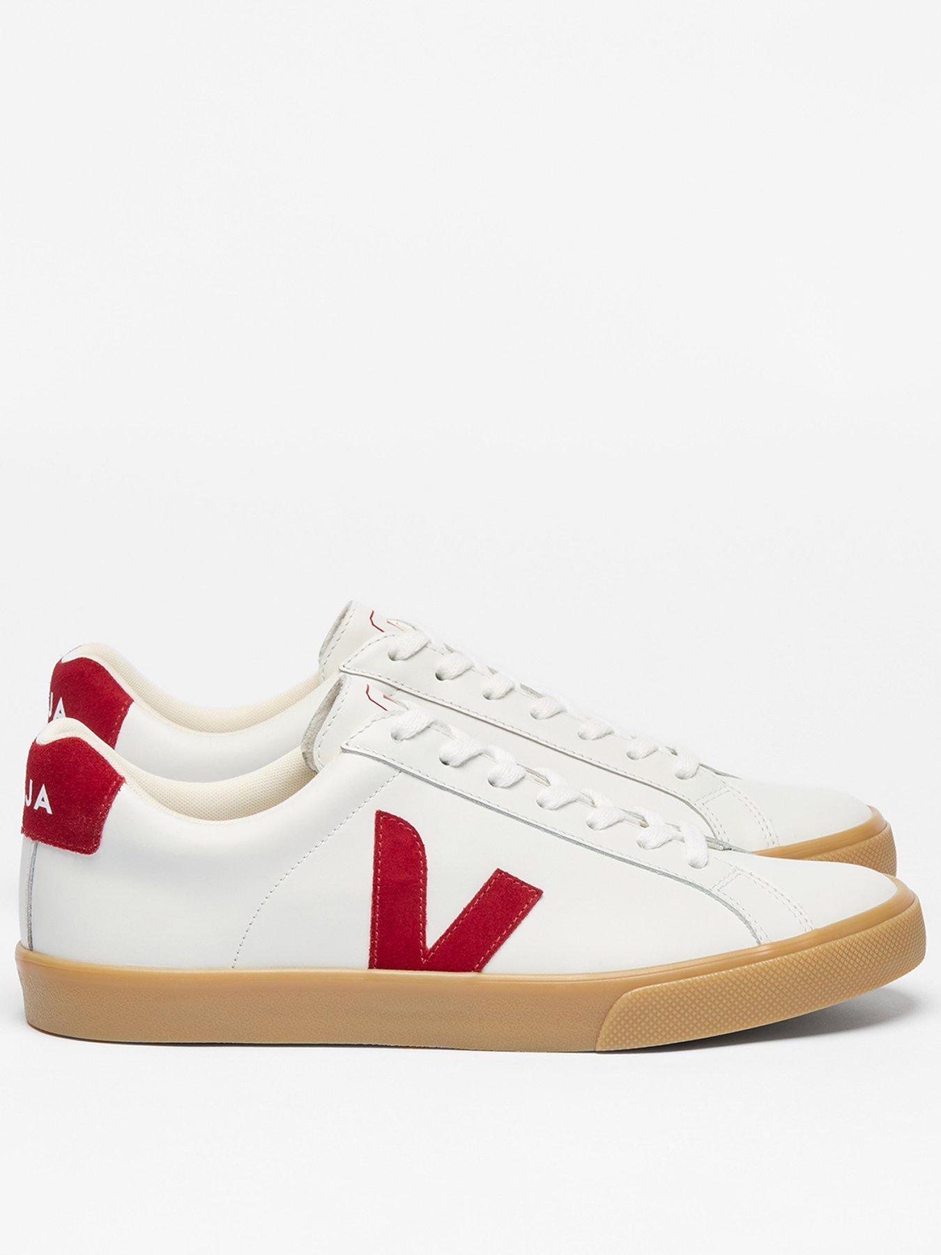 Image 1 of 3 of Veja Womens Esplar Logo Leather Trainers - White