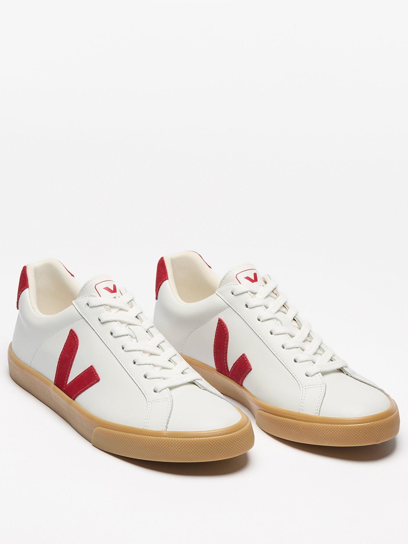 Image 2 of 3 of Veja Womens Esplar Logo Leather Trainers - White