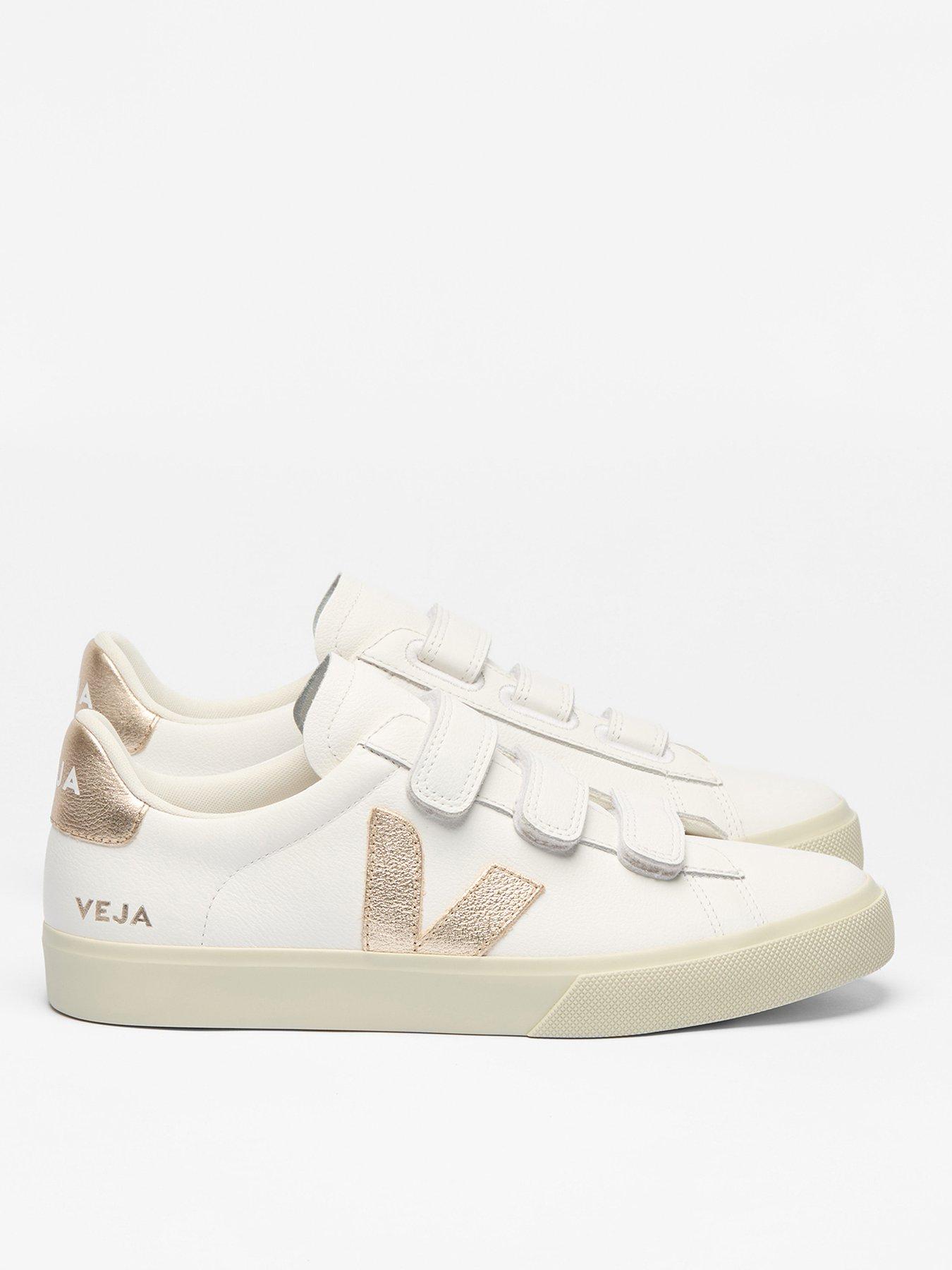 Veja Womens Recife Logo Leather Trainer - White