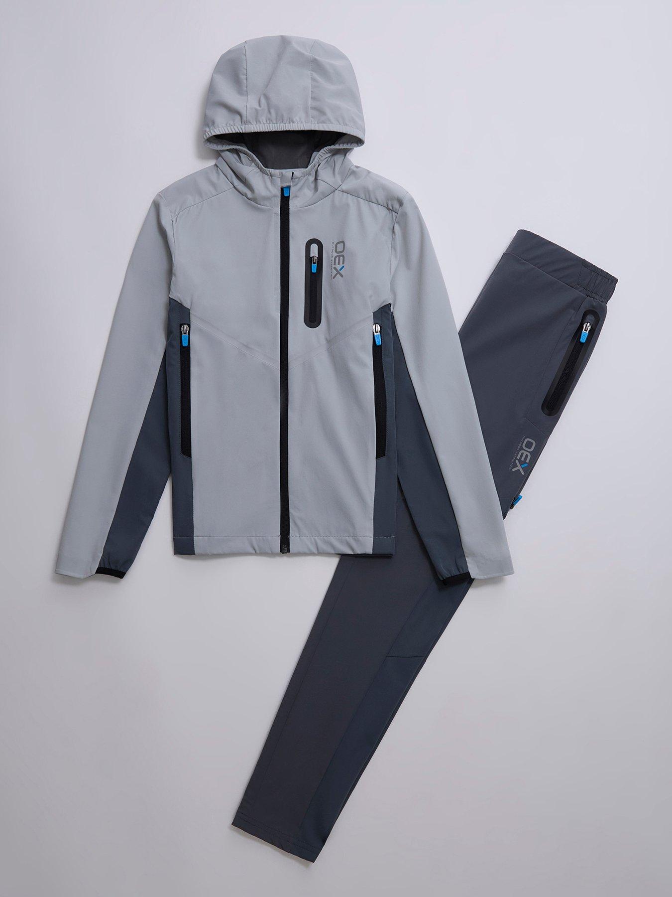 Image 1 of 4 of OEX Boys Aspect Tracksuit Set - Grey