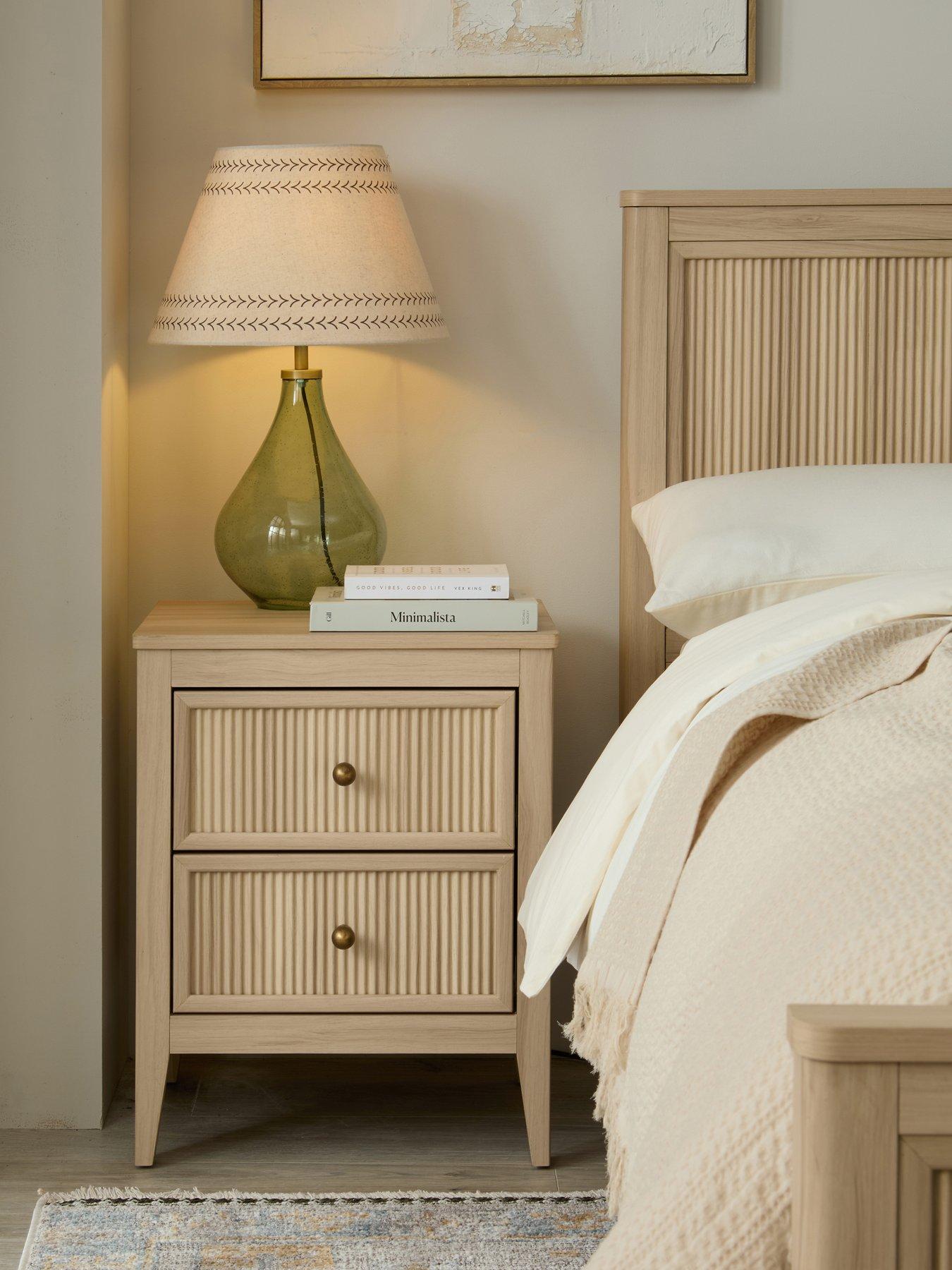 Michelle Keegan Home Lindley 2 Drawer Beside Table - Oak - FSC® Certified