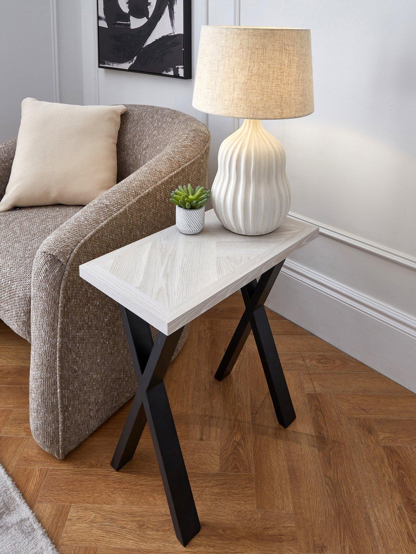 Image 1 of 6 of The Very Collection Kaia Sofa Side Table - Grey/Black&nbsp;- FSC&reg; Certified