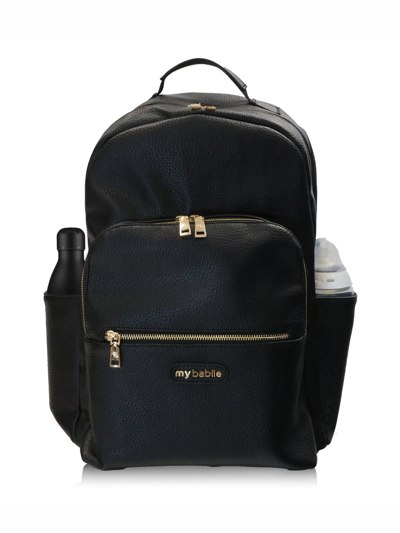 Image 2 of 8 of My Babiie Backpack Pro Changing Bag - Black / Gold