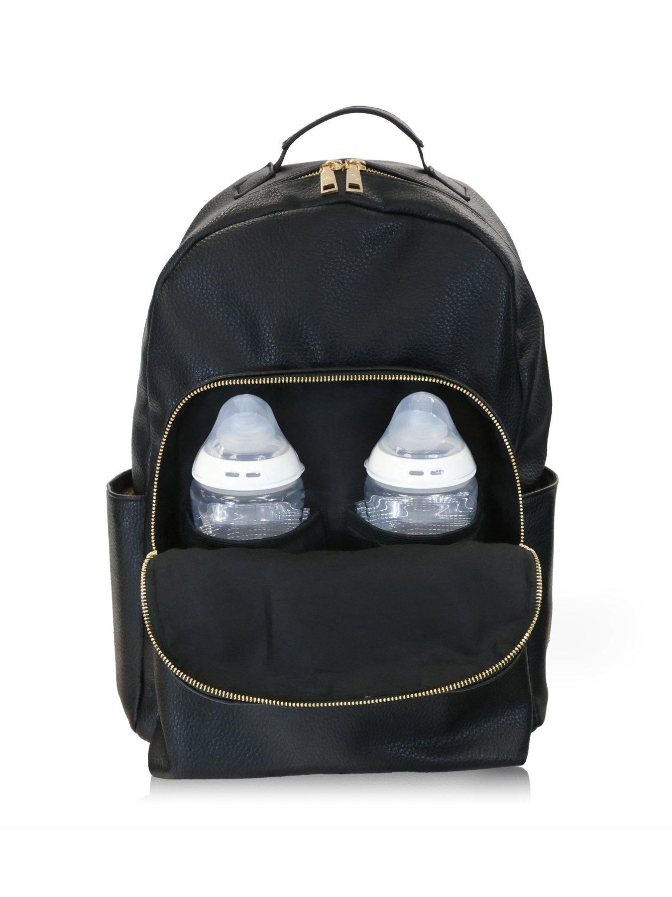 Image 3 of 8 of My Babiie Backpack Pro Changing Bag - Black / Gold