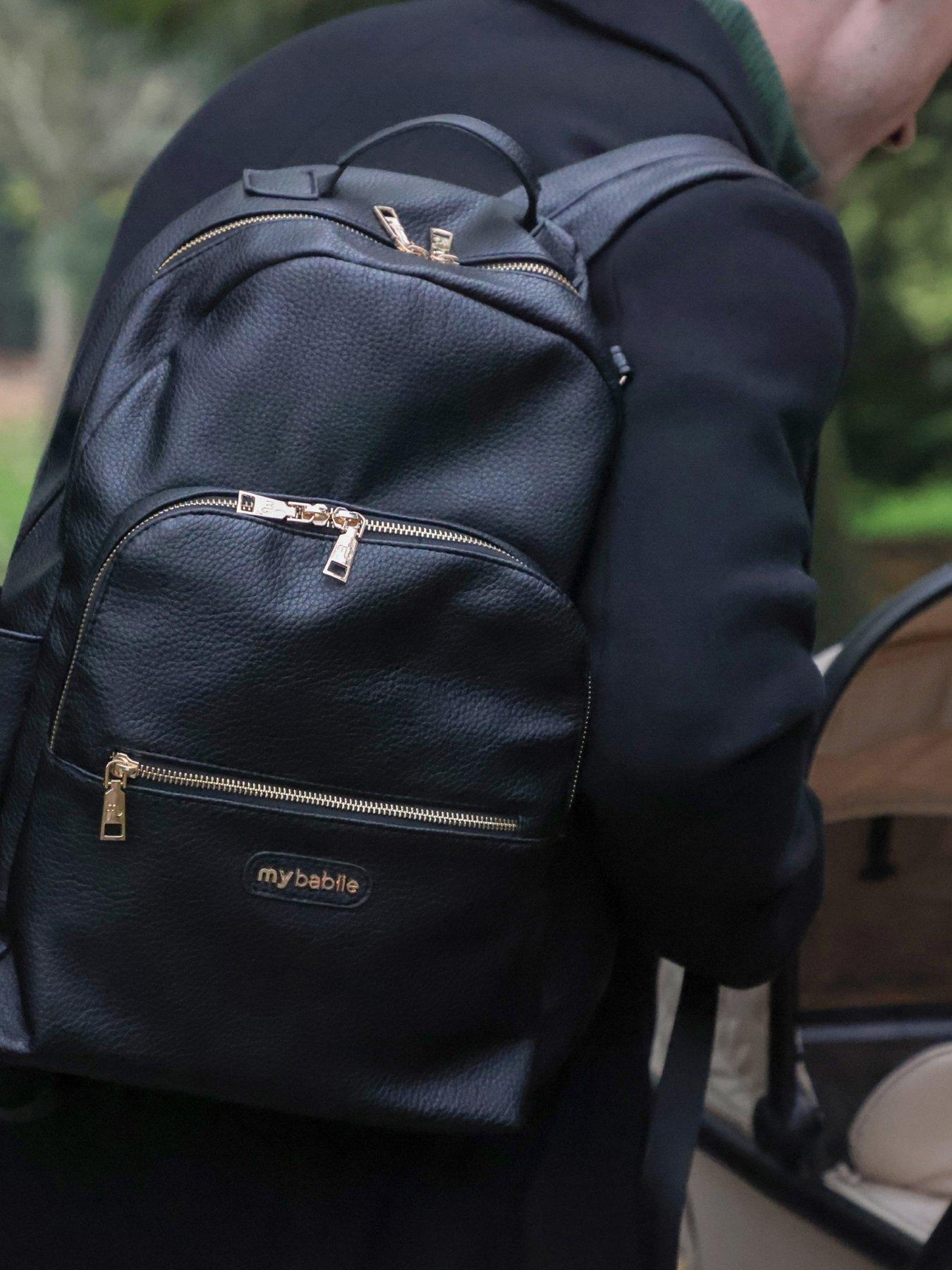 Image 6 of 8 of My Babiie Backpack Pro Changing Bag - Black / Gold