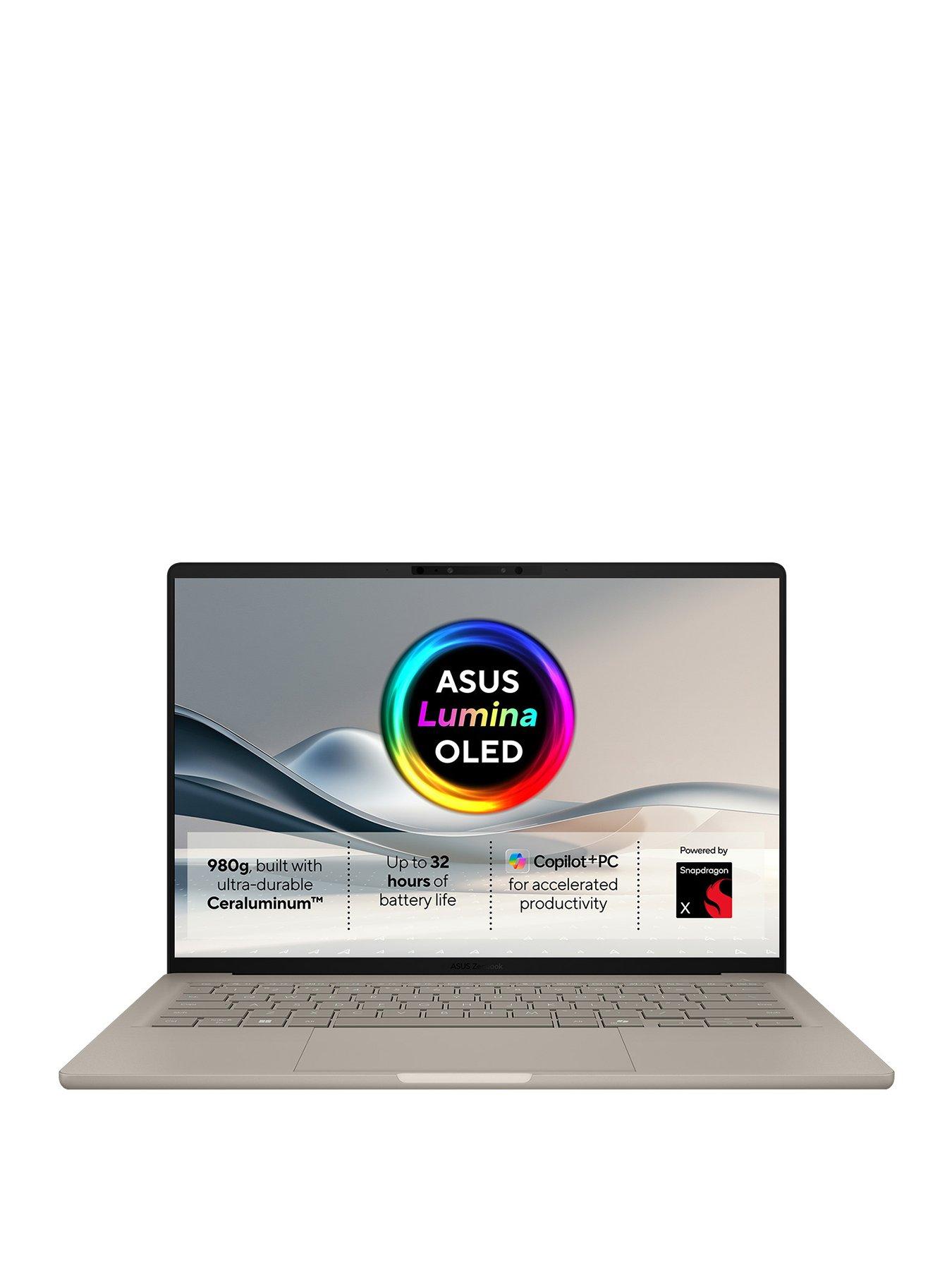 Image 1 of 7 of Asus Zenbook A14 - Qualcomm Snapdragon X - 16GB RAM - 1TB SSD - 14in WUXGA(WU) OLED - Gold