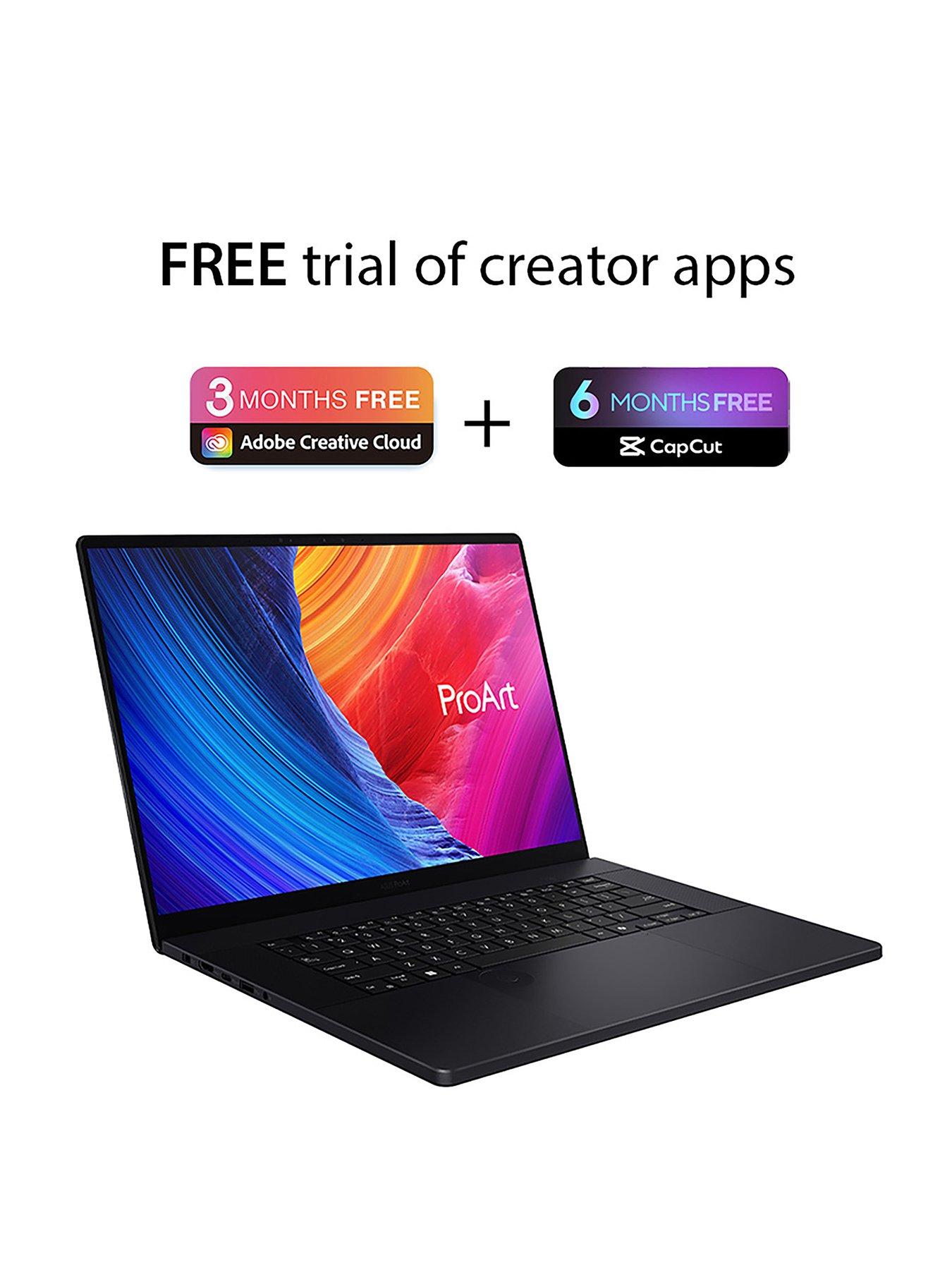 Image 2 of 7 of Asus ProArt P16 Laptop&nbsp;- 16in WQUXGA&nbsp;(WQU) OLED, GeForce RTX 5070, AMD Ryzen AI 9,&nbsp;32GB RAM, 1TB SSD&nbsp;- Black