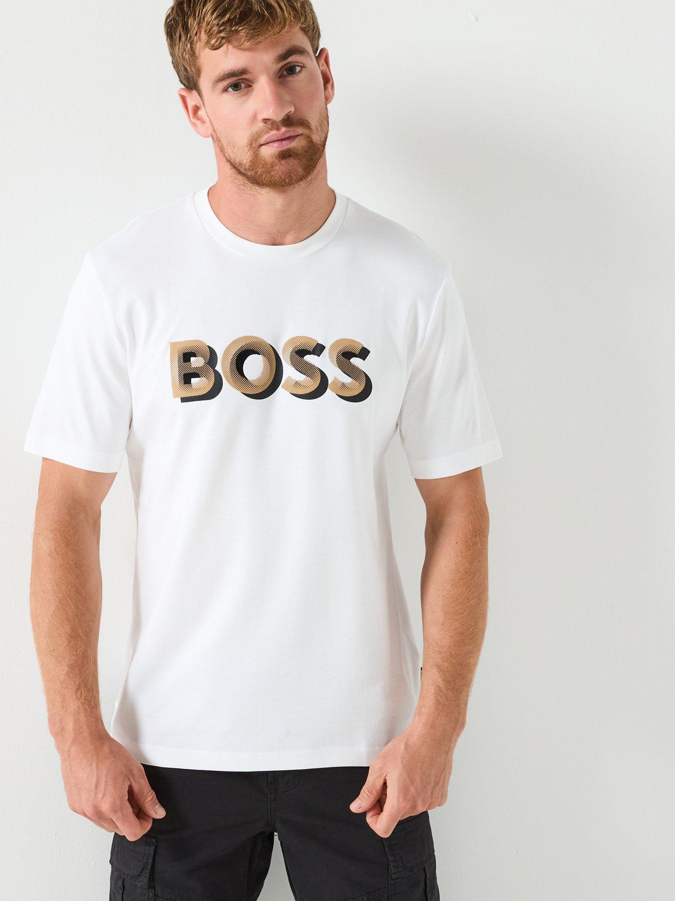Image 5 of 6 of BOSS H-Thompson 656 Corporate Print T-Shirt - White