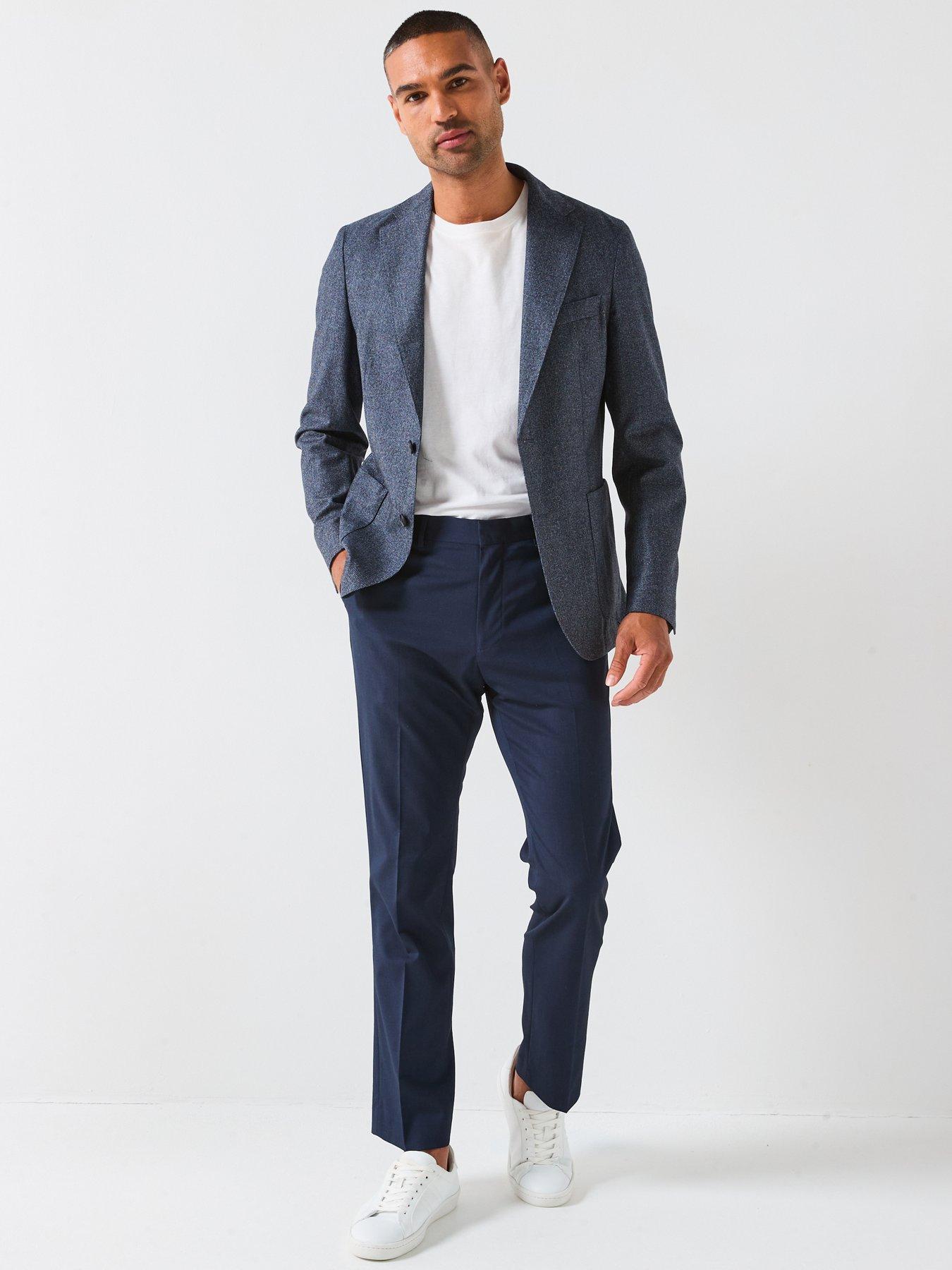 Image 3 of 6 of BOSS C-Hanry-252 Patch Pocket Unlined Suit Jacket - Blue