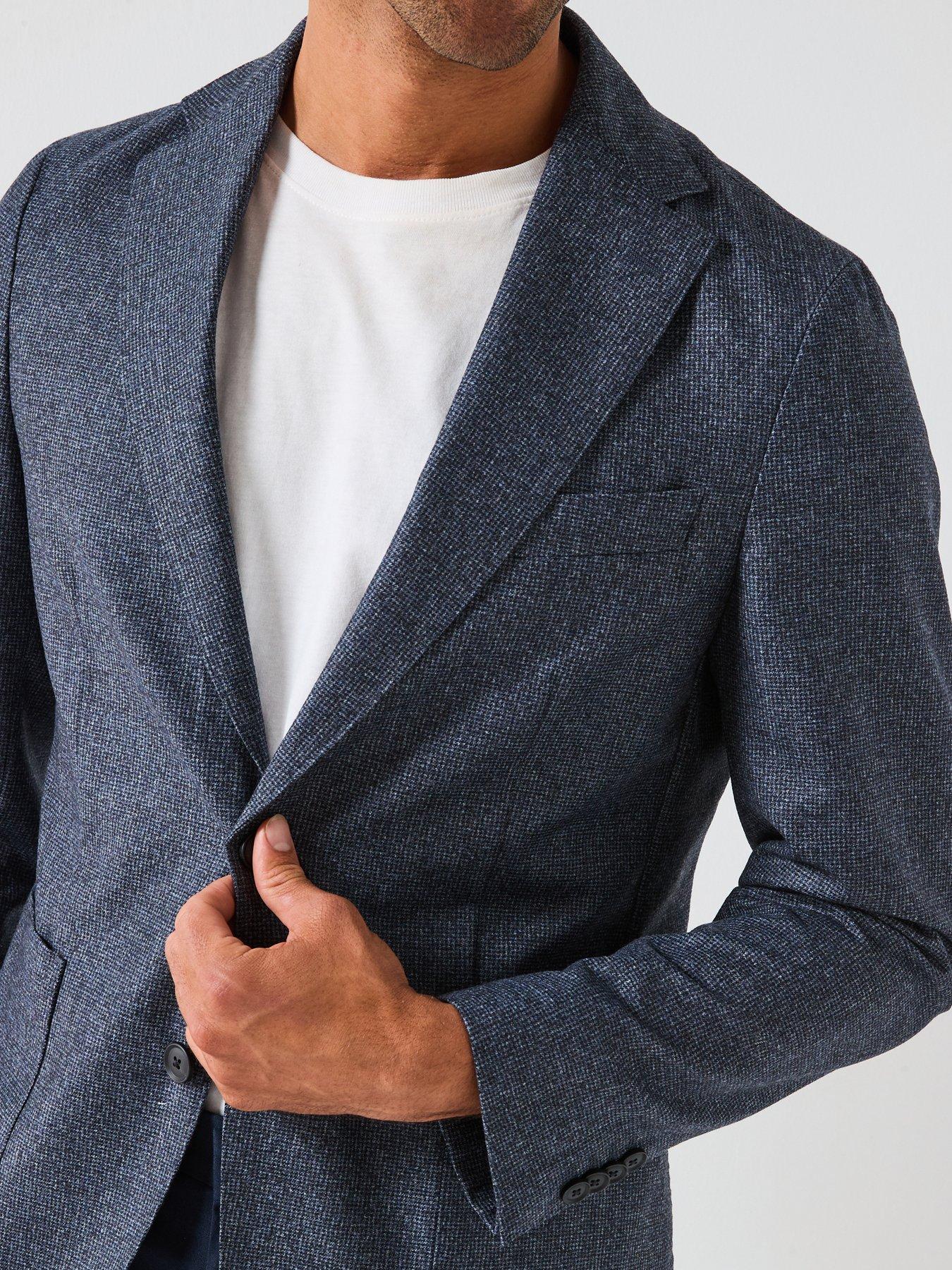 Image 4 of 6 of BOSS C-Hanry-252 Patch Pocket Unlined Suit Jacket - Blue