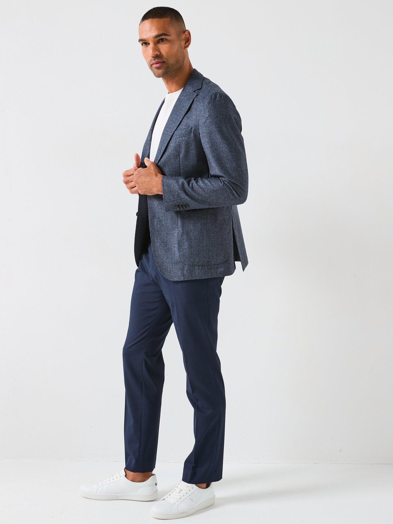 Image 6 of 6 of BOSS C-Hanry-252 Patch Pocket Unlined Suit Jacket - Blue