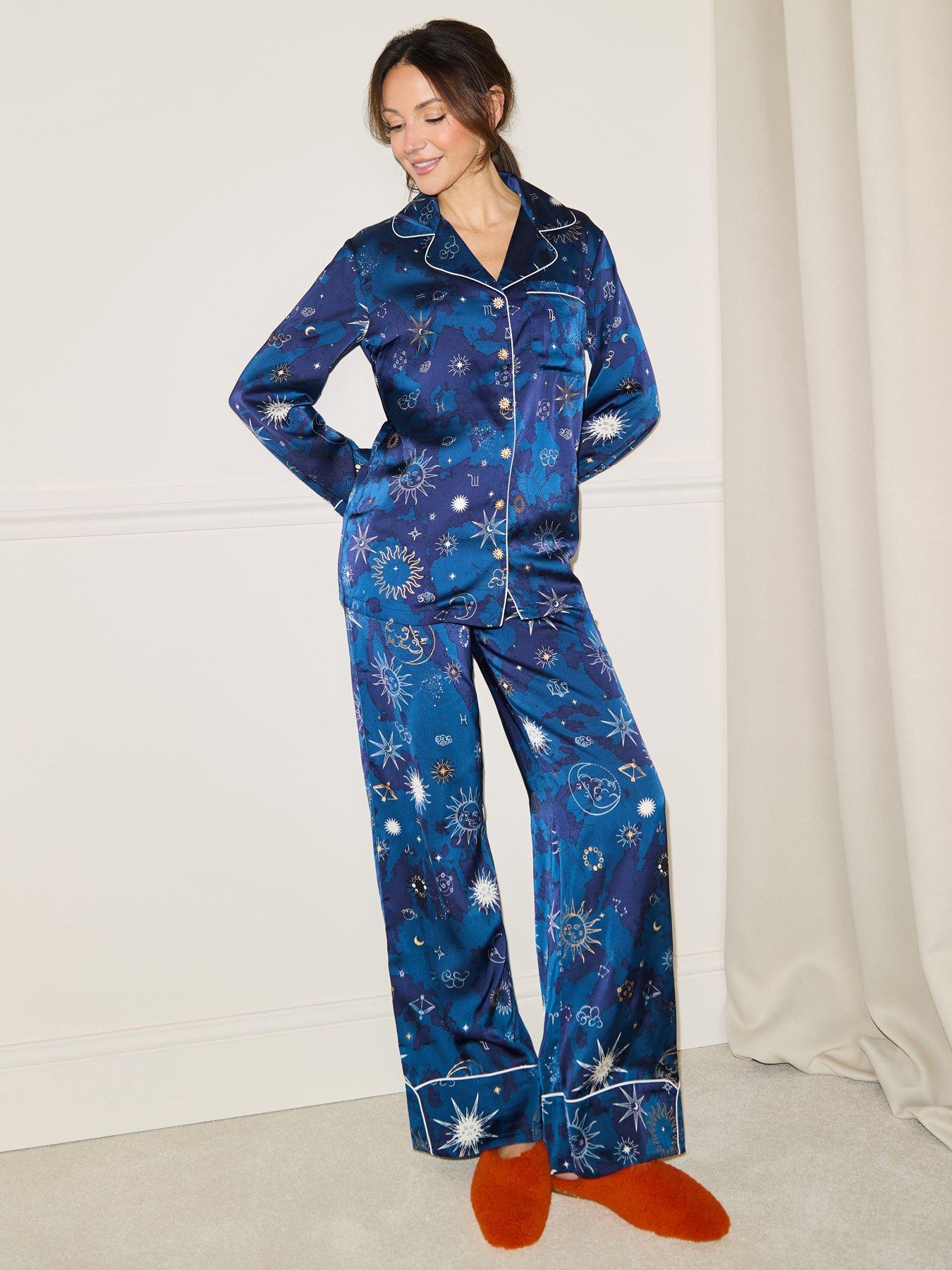 michelle-keegan-celestial-print-revere-pj-set-with-gift-bag-navy