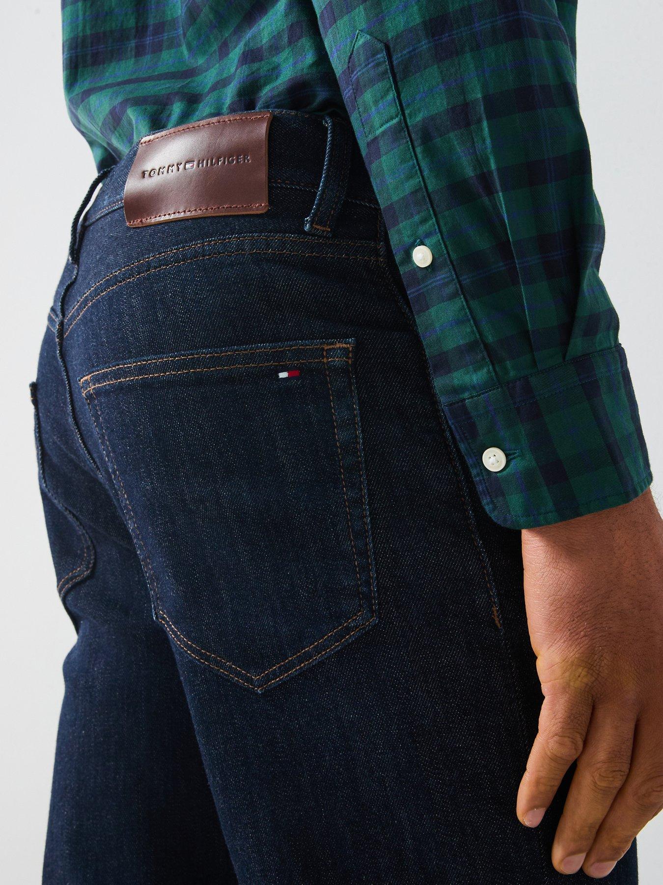 Image 4 of 5 of Tommy Hilfiger Mercer Regular Fit Adams Rinse Jeans - Dark Blue