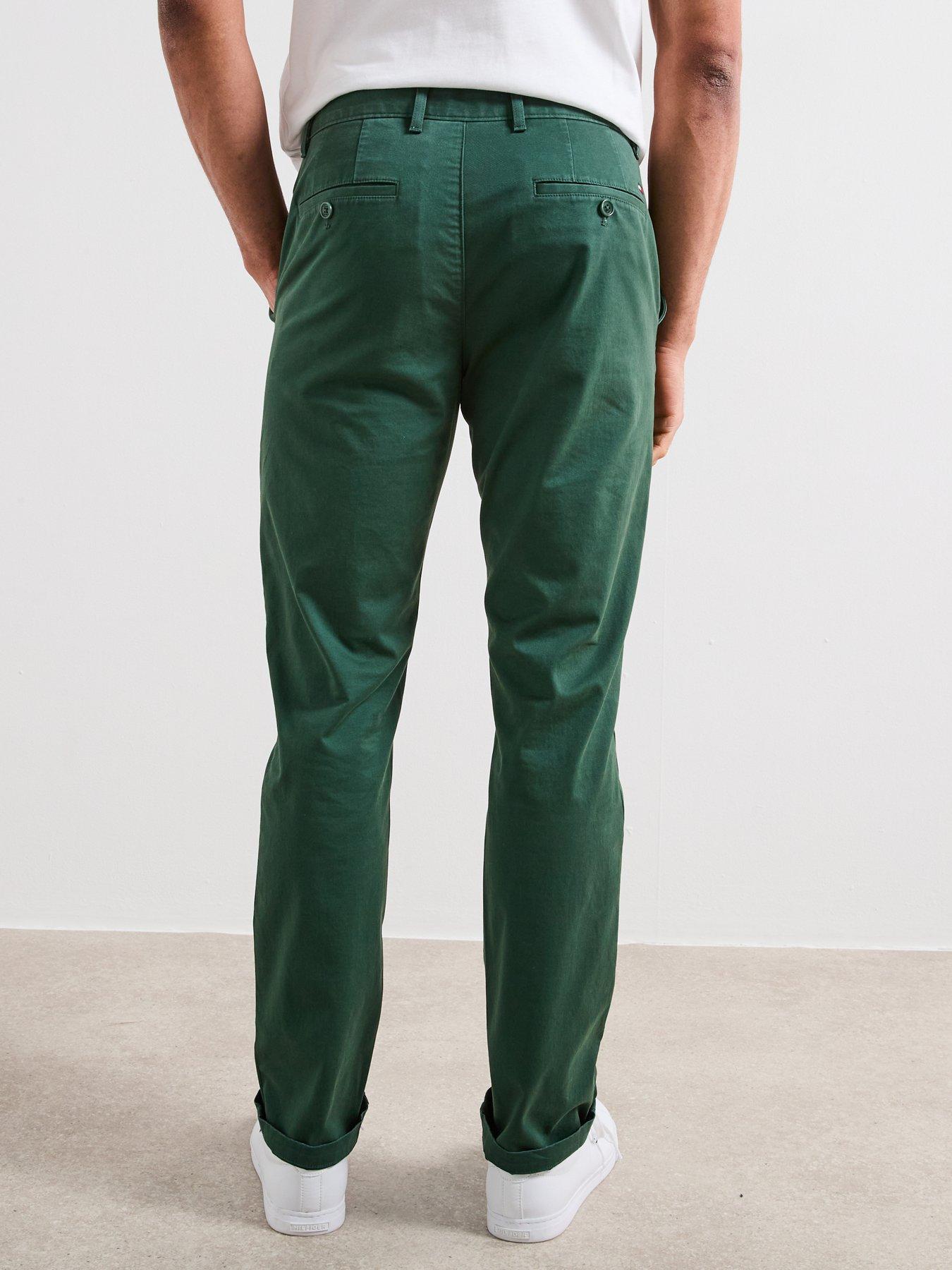 tommy-hilfiger-core-denton-essential-twill-trousers-dark-greenstillFront