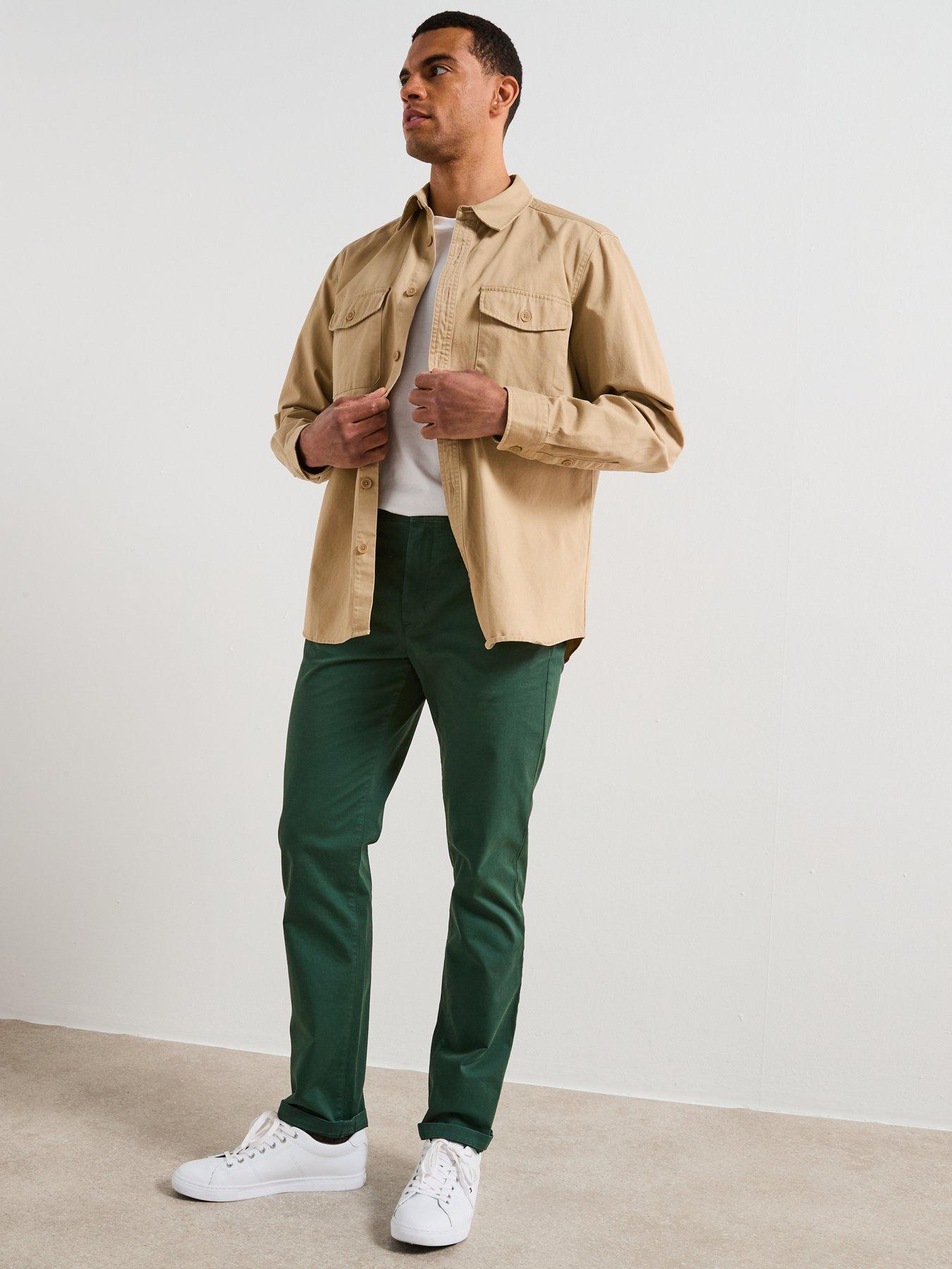 tommy-hilfiger-core-denton-essential-twill-trousers-dark-greenoutfit