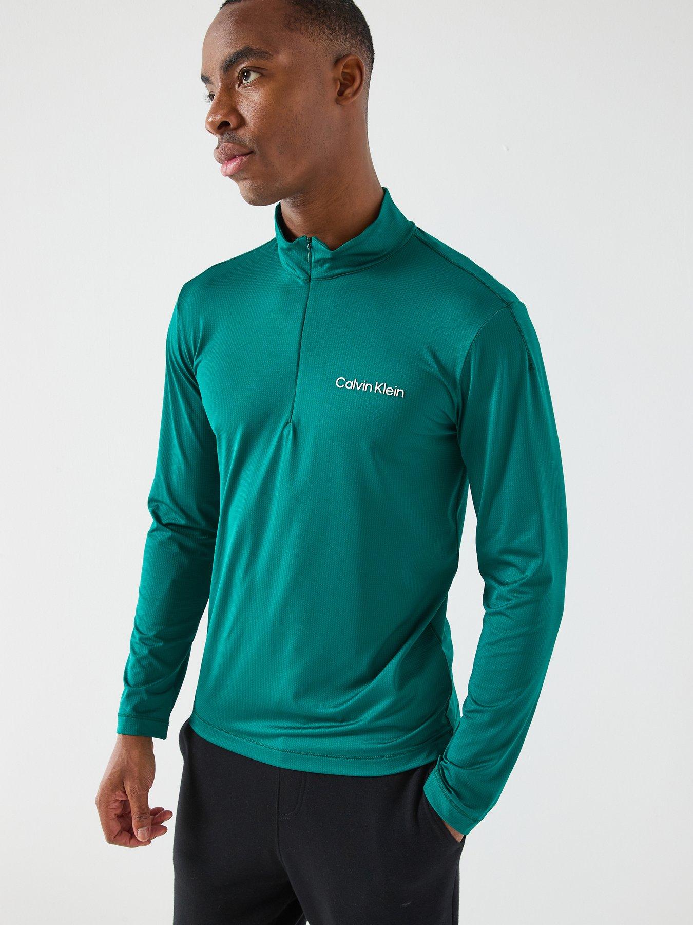 calvin-klein-sport-ck-icon-performance-14-zip-sweat-top-green